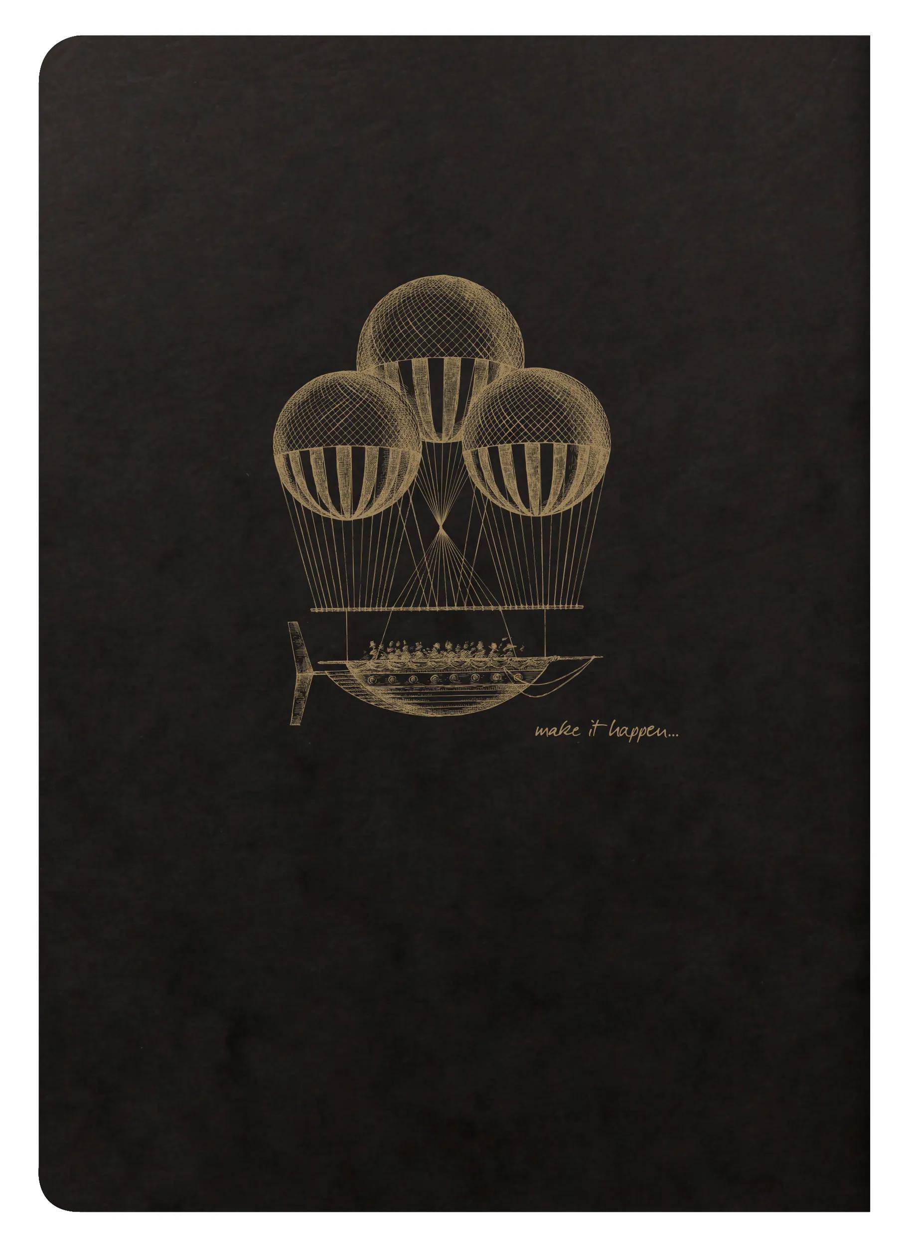 Clairefontaine 5x Flying Spirit Heft liniert A5 48 Blatt - Schwarz 102536C