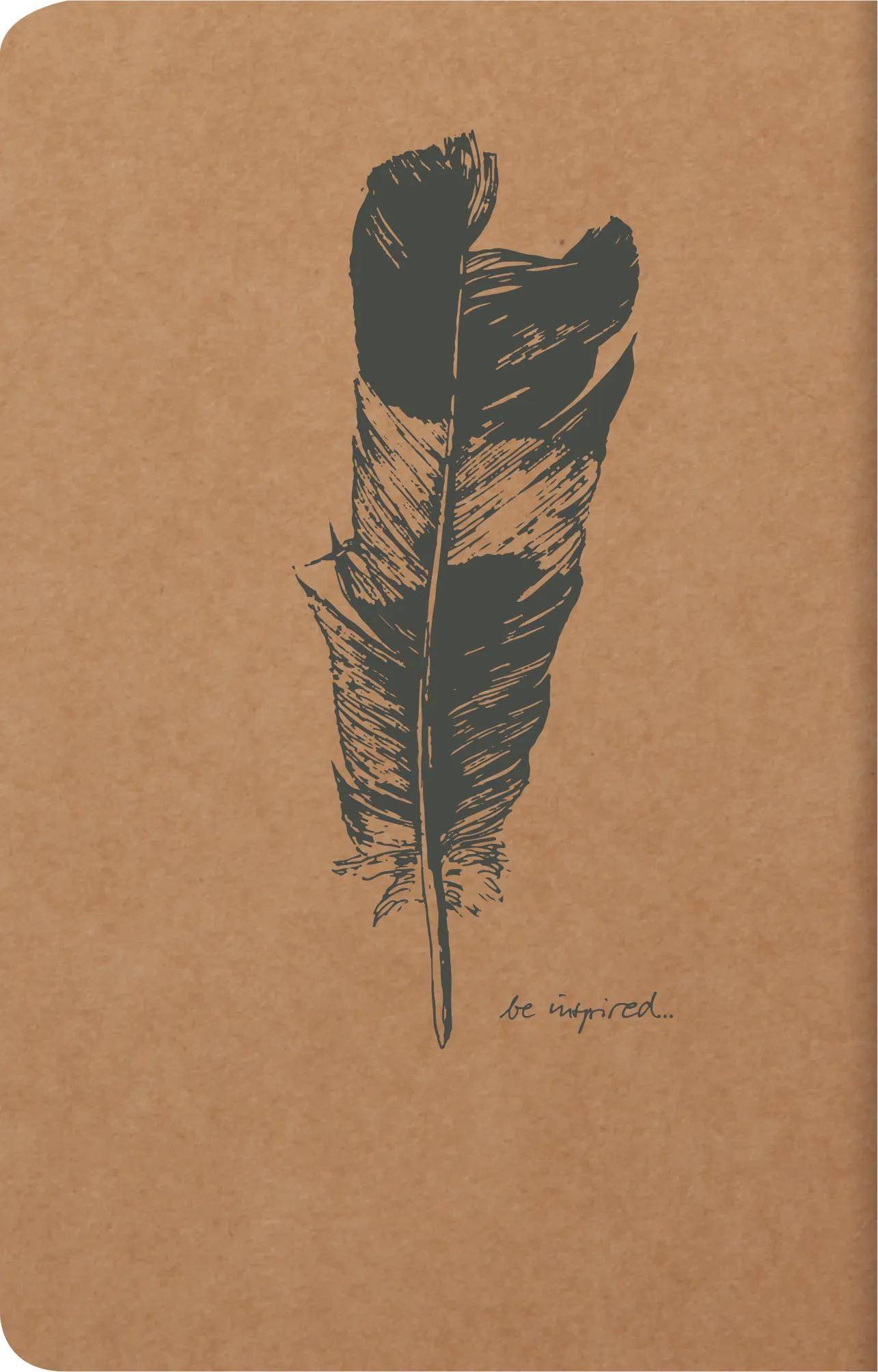 Clairefontaine 5x Flying Spirit Heft liniert 11x17 cm 48 Blatt - Braun 103506C