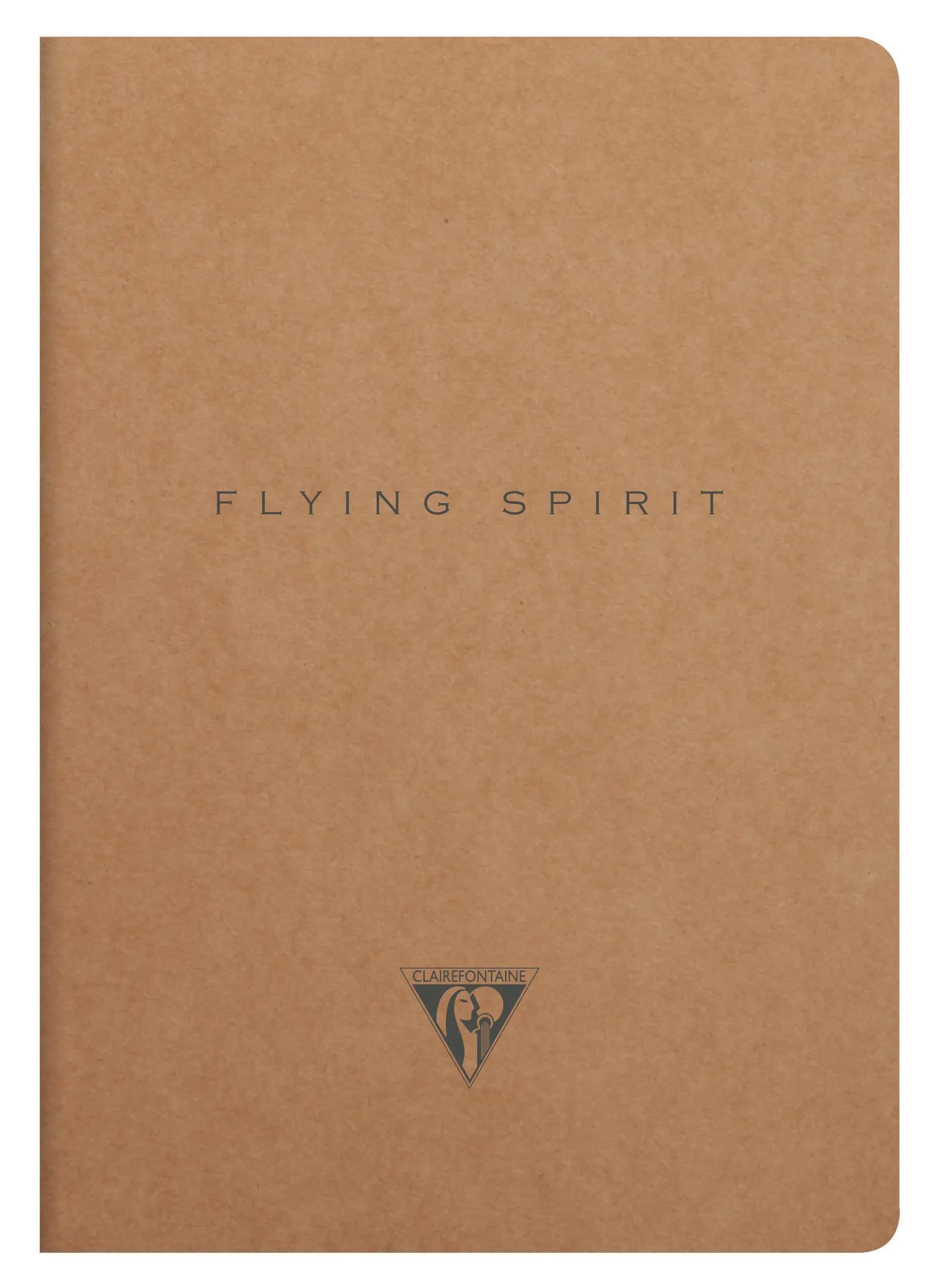 Beige-farbener Bucheinband mit dem Titel „FLYING SPIRIT