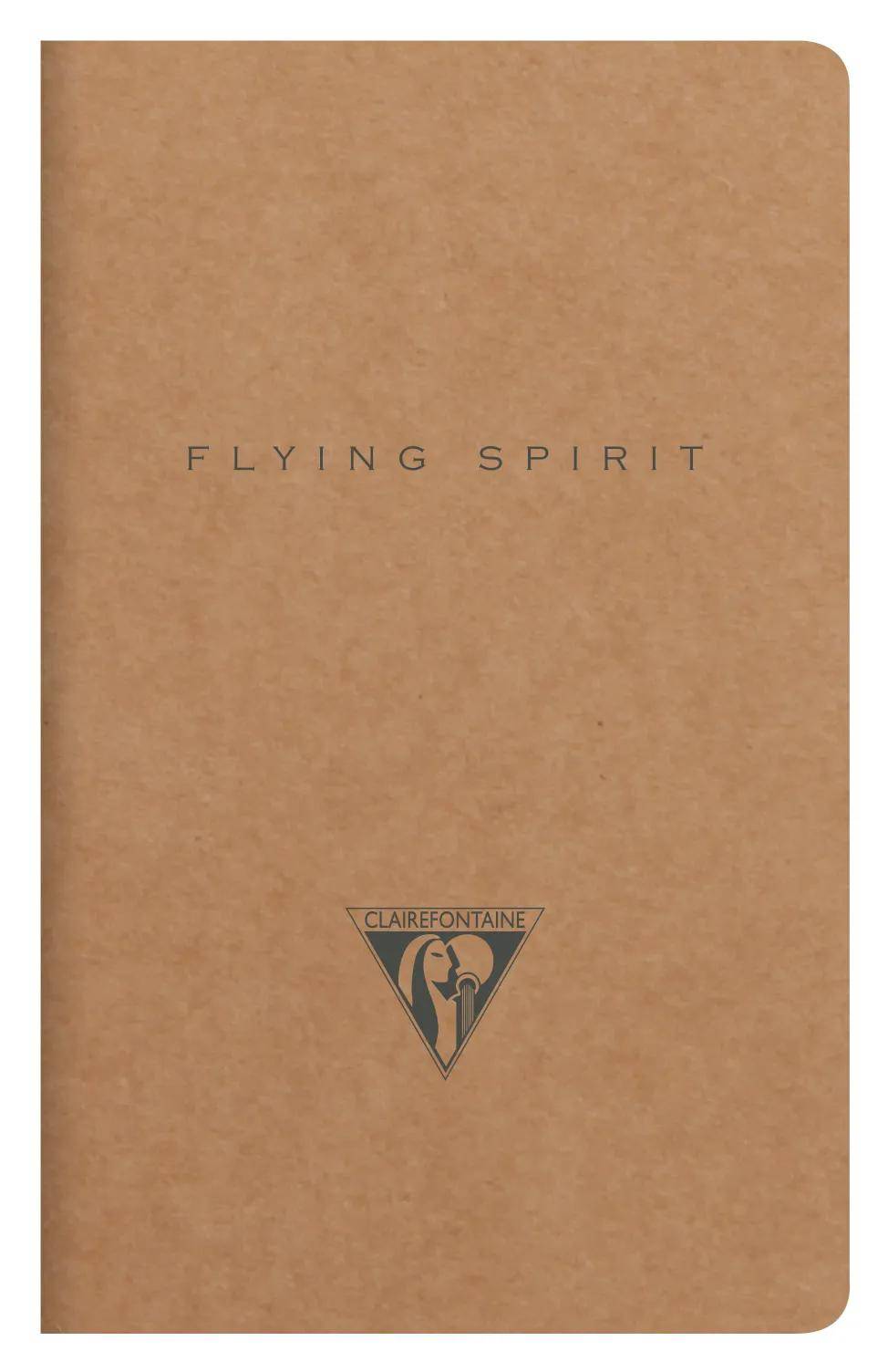 Clairefontaine 10x Flying Spirit Heft liniert 7,5x12 cm 24 Blatt - Braun 103586C