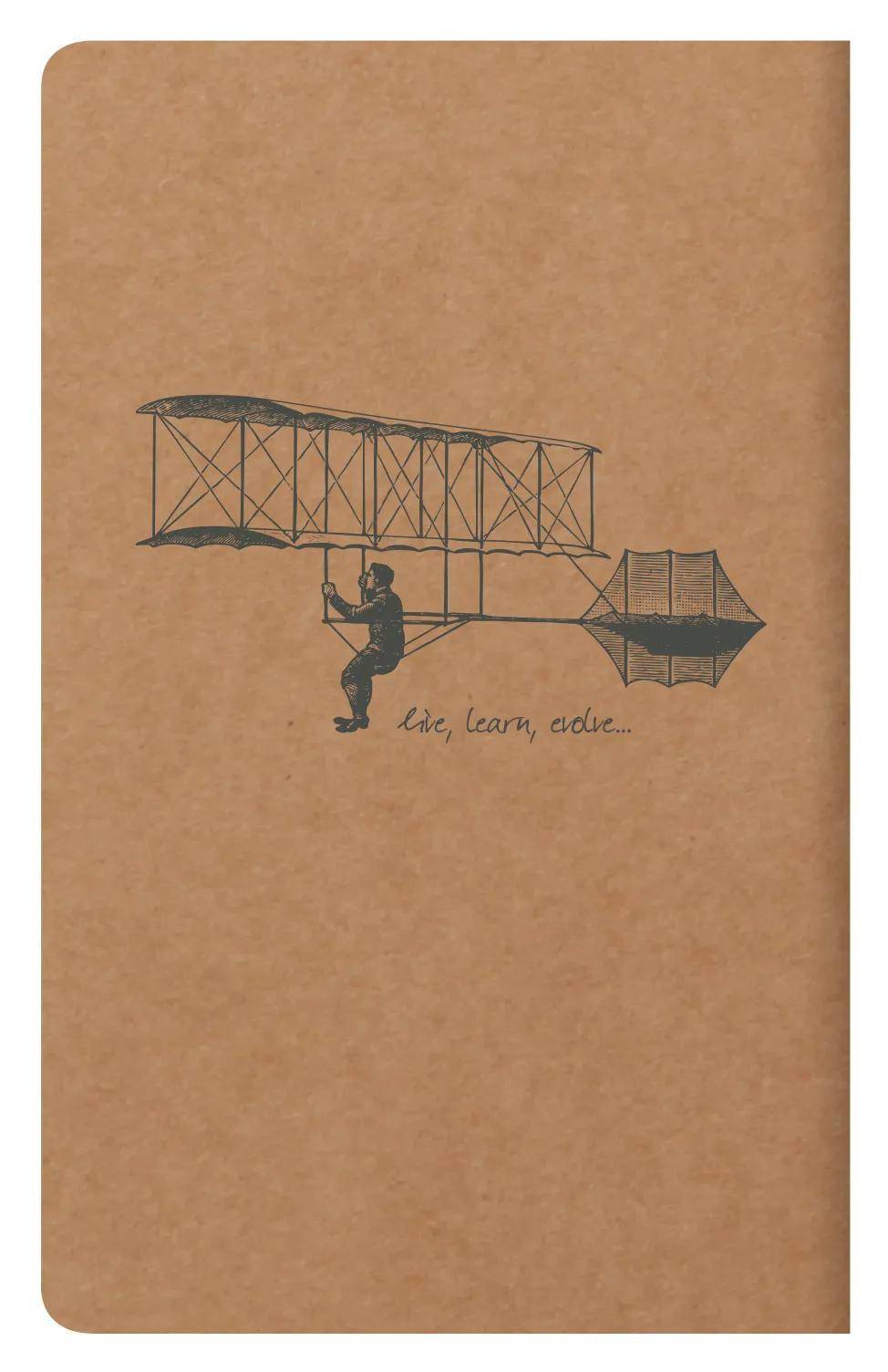 Clairefontaine 10x Flying Spirit Heft liniert 7,5x12 cm 24 Blatt - Braun 103586C