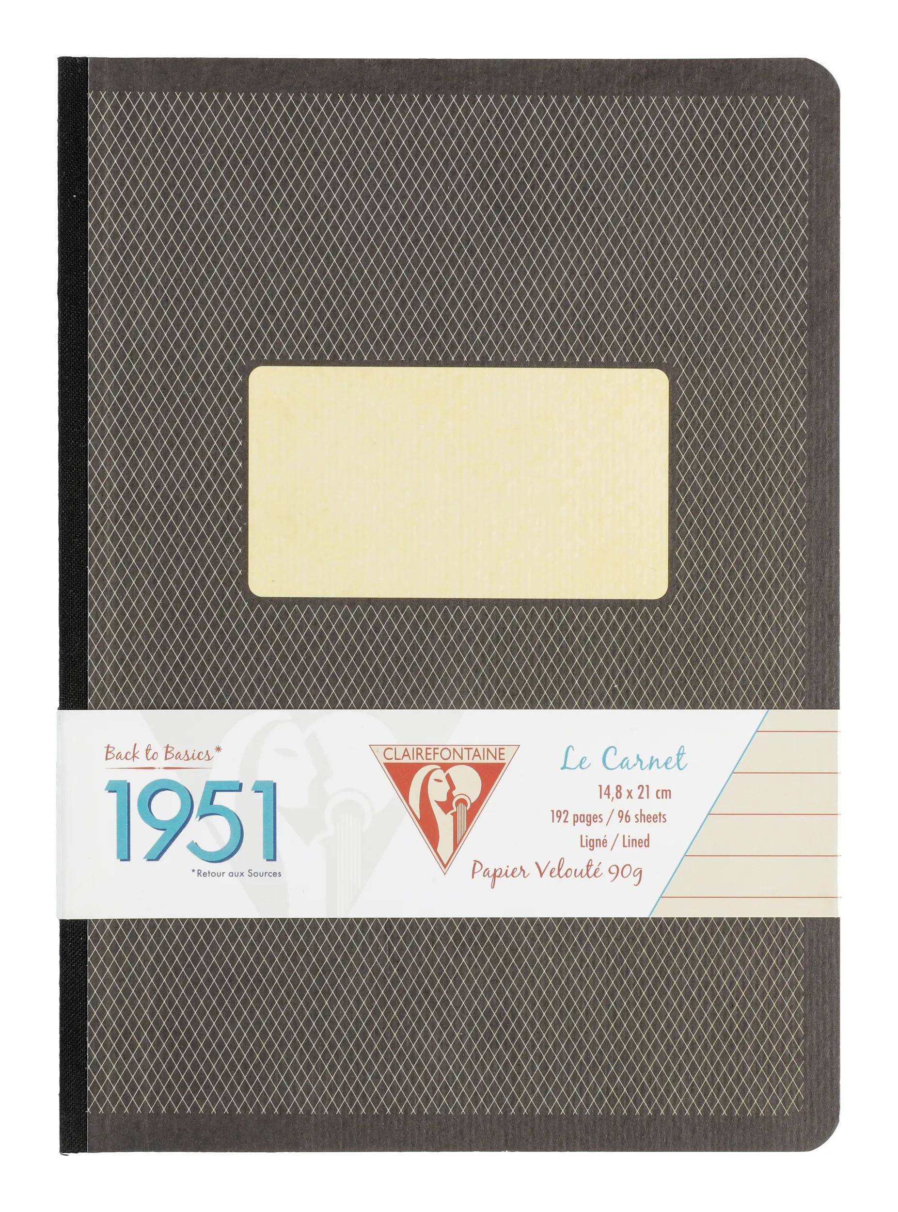 Clairefontaine 5x Kladde DIN A5 14,8x21cm 96 Blatt 90g lin. Schwarz 195246C