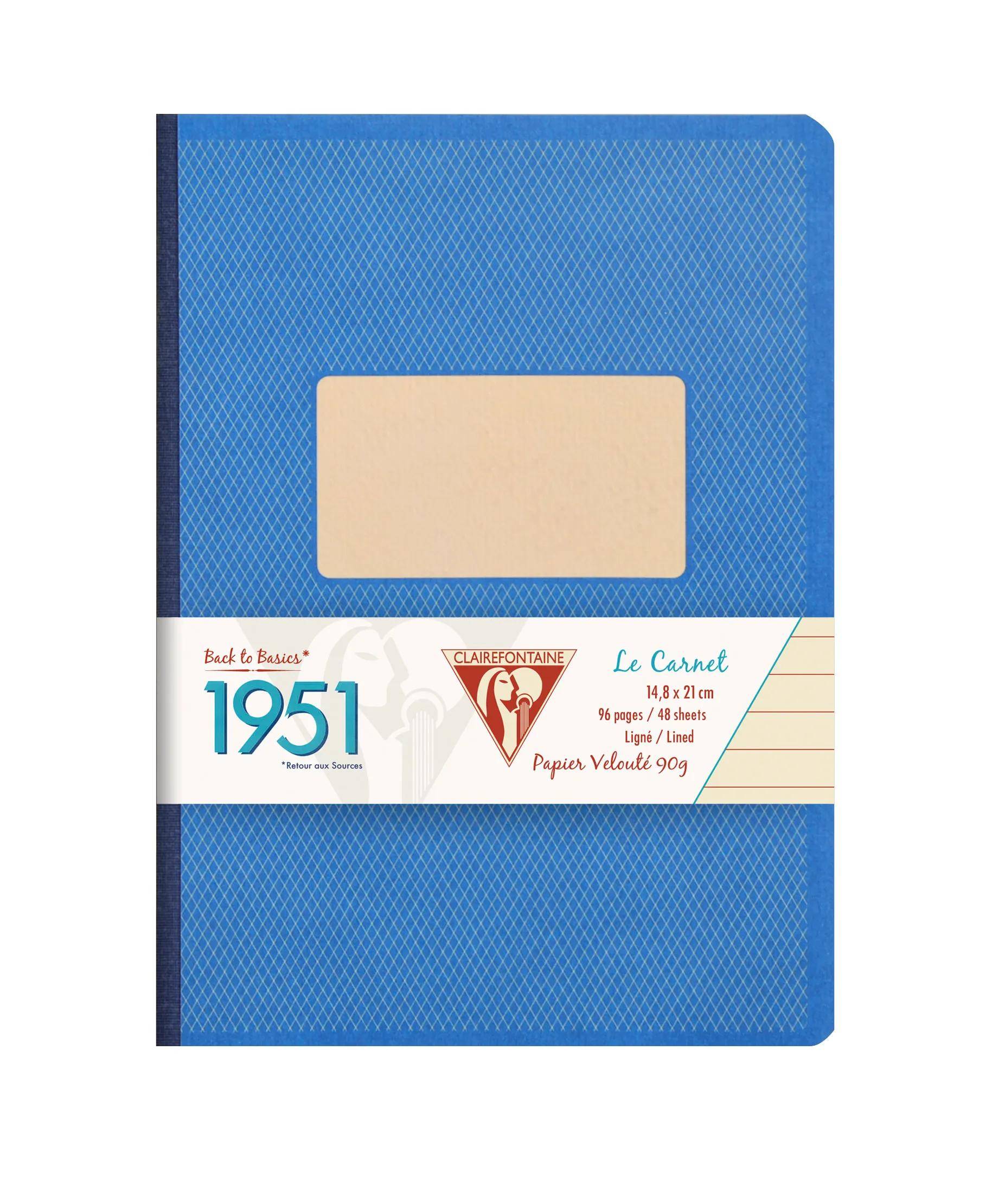 Clairefontaine 5x Kladde 1951 DIN A5 14,8x21cm 96 Blatt 90g lin. Blau 195946C