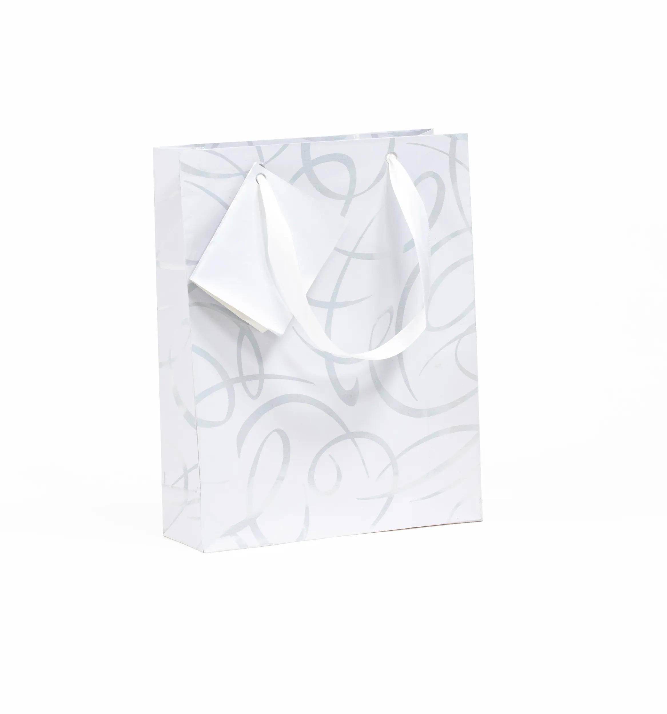 Clairefontaine 5x Premium, Tasche Medium 17x6x22cm weiss Herz - Weiß 223758C