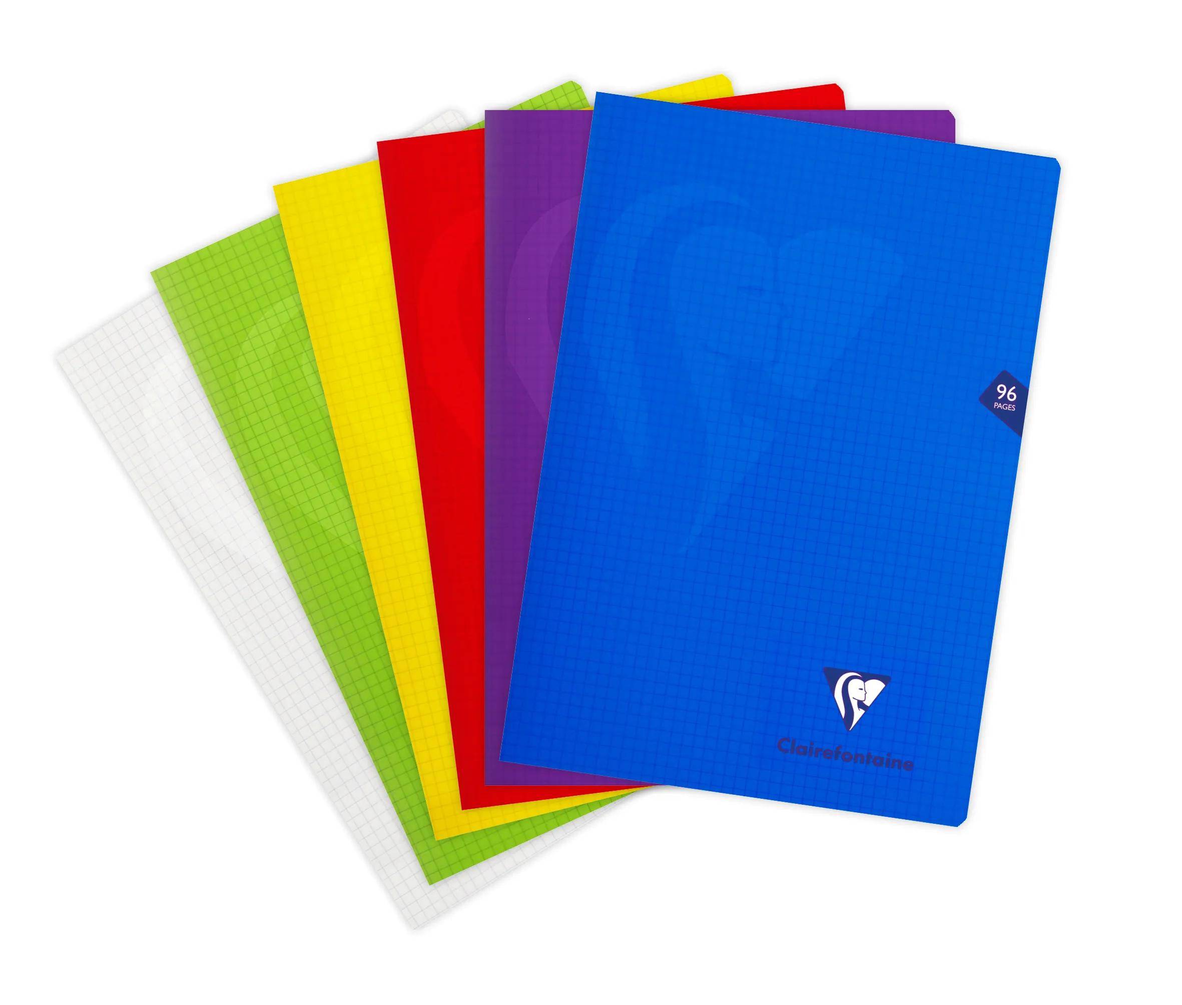 Clairefontaine 10x Mimesys, Heft A4 48 Blatt kariert, Farben - Sortiert 303162C