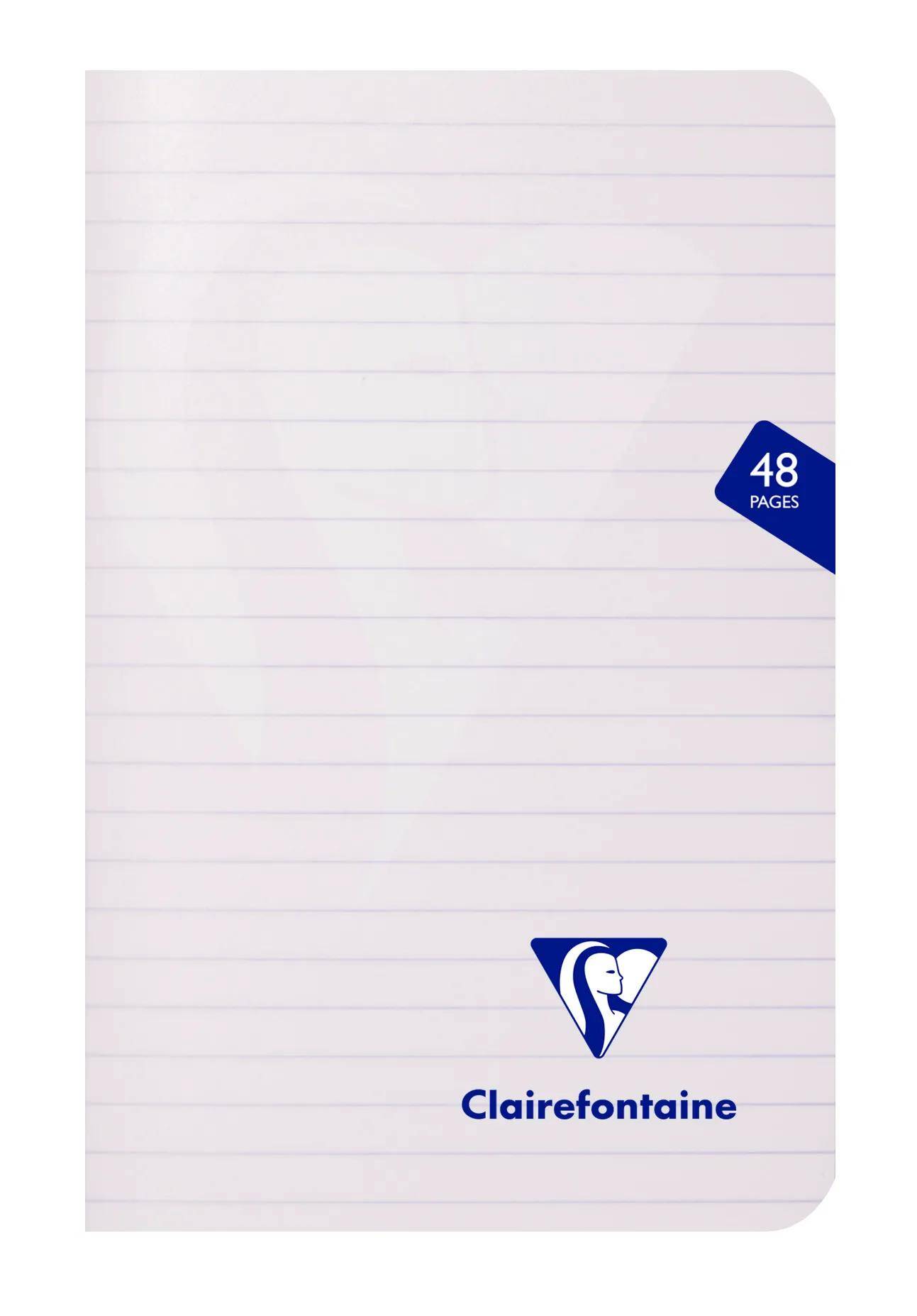 Clairefontaine liniertes Notizbuchcover mit einem blauen „48 Seiten