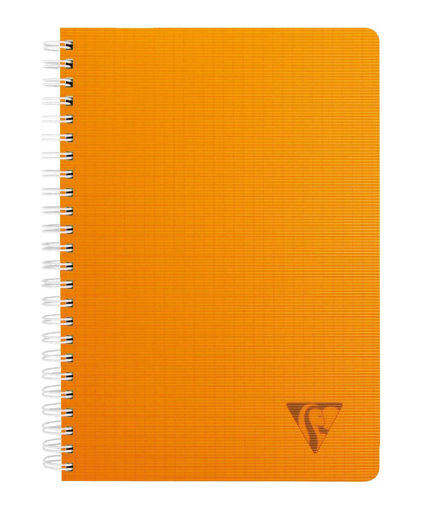 Clairefontaine 10x Doppelspiralbuch 17x22 cm, 50 Bl kariert, PP Sortiert 328725C