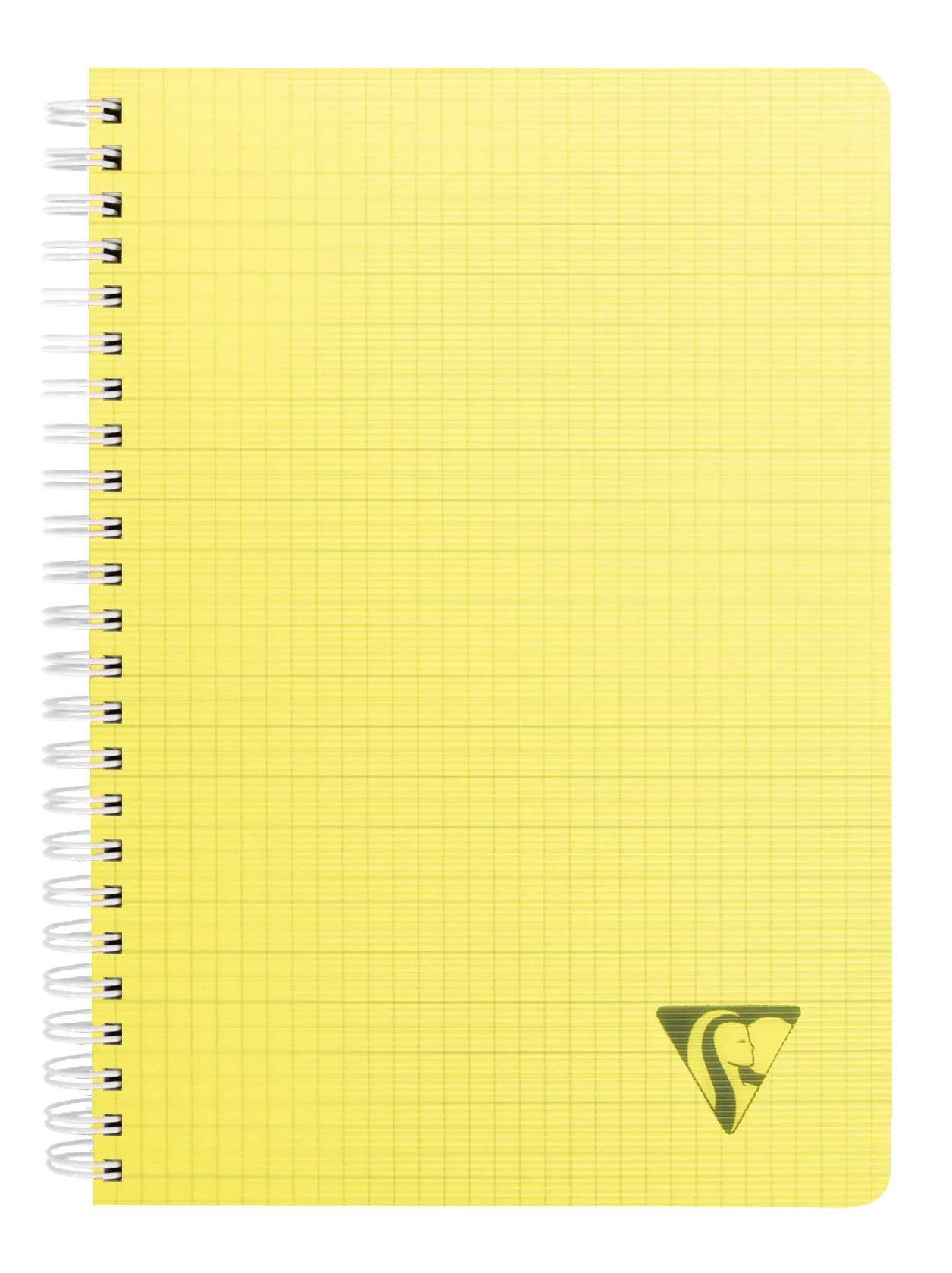 Clairefontaine 10x Doppelspiralbuch 17x22 cm, 50 Bl kariert, PP Sortiert 328725C