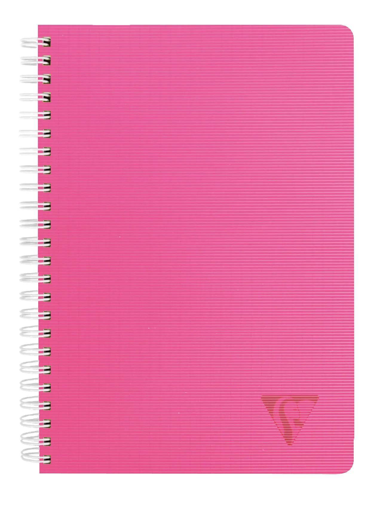 Clairefontaine 10x Doppelspiralbuch 17x22 cm, 50 Bl kariert, PP Sortiert 328725C