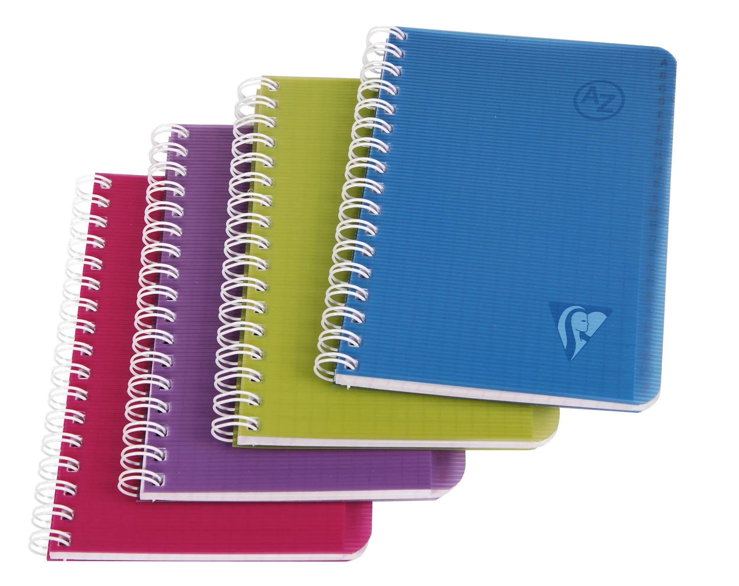 Clairefontaine 10x Adressbuch 9,5x14cm 50 Blatt kariert sortiert 329225C