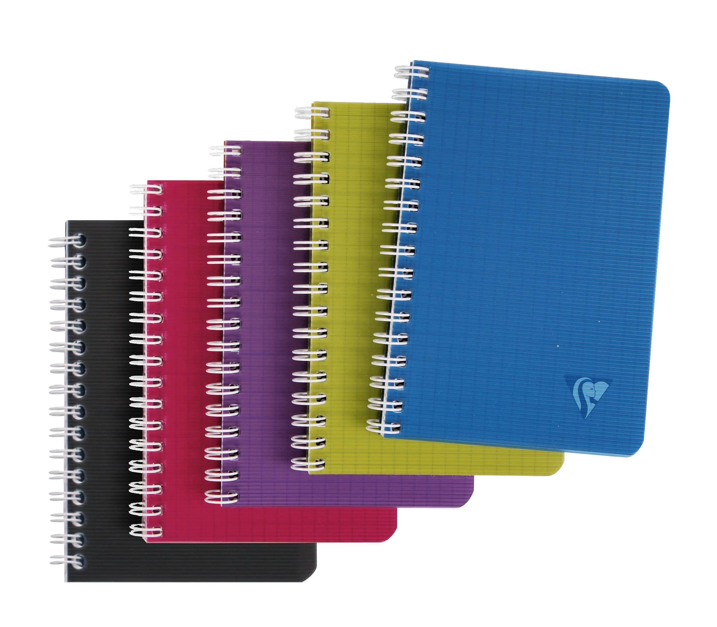 Clairefontaine 10x Spiralheft 9x14cm 50 Blatt kariert Linicolor sortiert 329525C