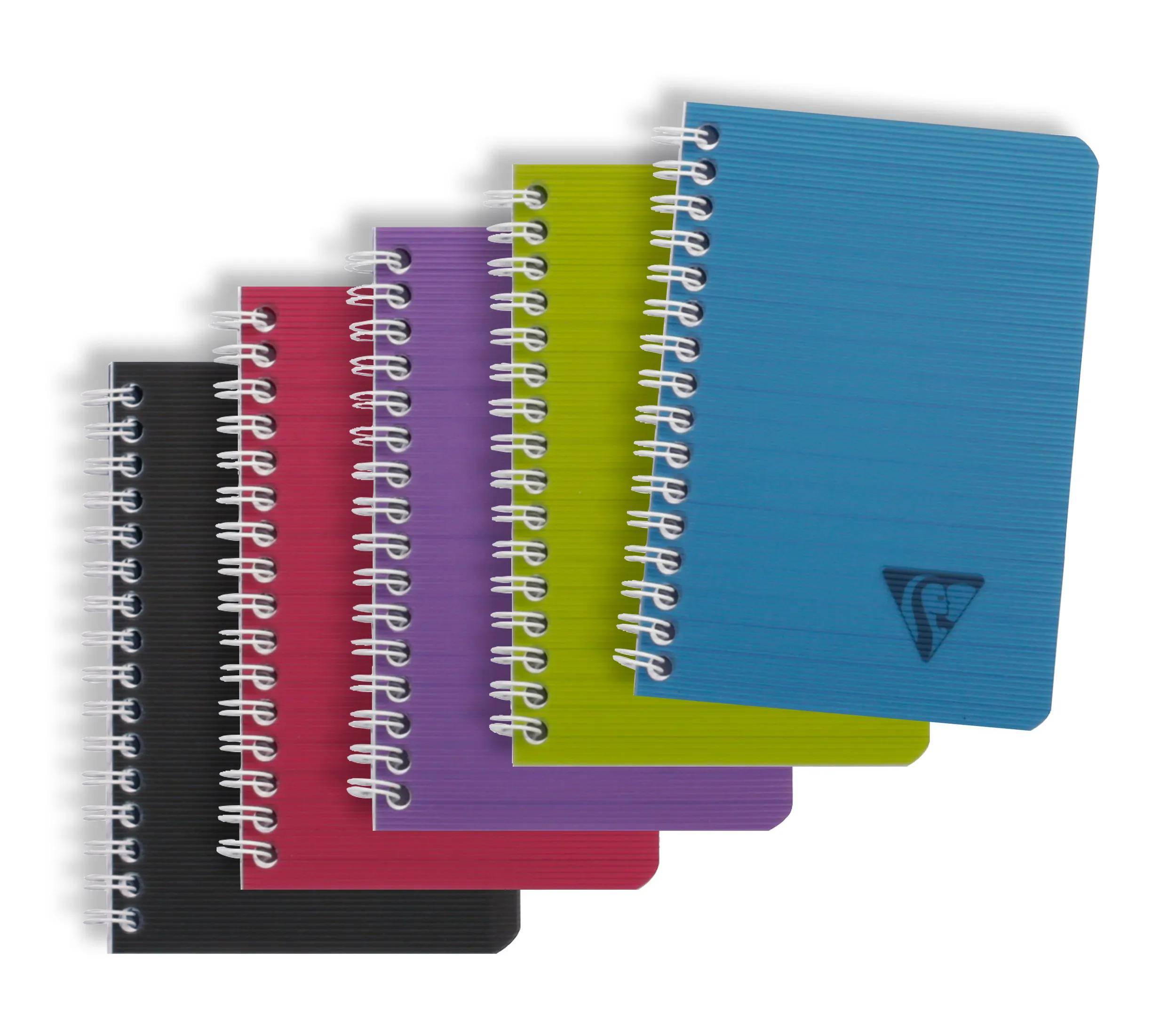 Clairefontaine 10x Doppelspiralbuch 9x14cm 50 Blatt liniert sortiert 329526C