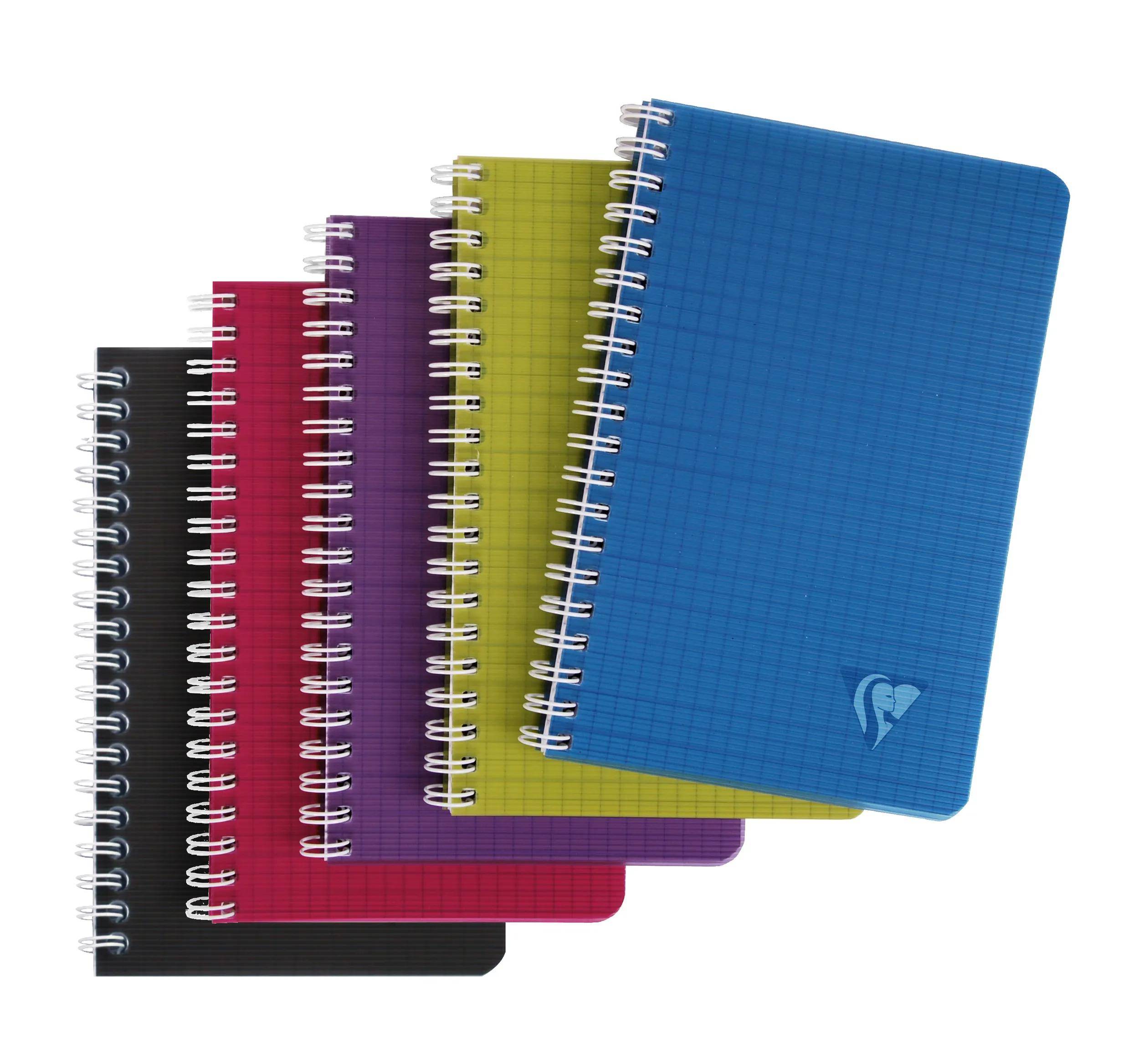 Clairefontaine 10x Spiralheft 11x17cm 50 Blatt 90g kariert sortiert 329535C