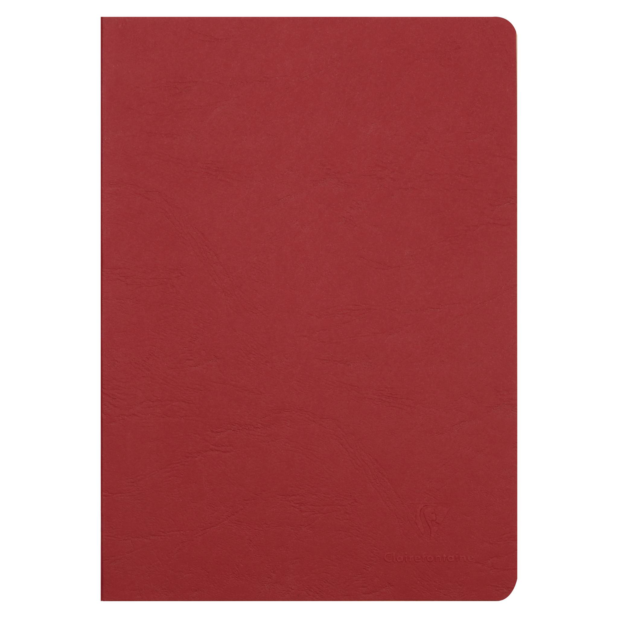 Rotes Hardcover-Notizbuch oder Ordner mit abgerundeten Ecken, geschlossen auf weißem Hintergrund dargestellt.