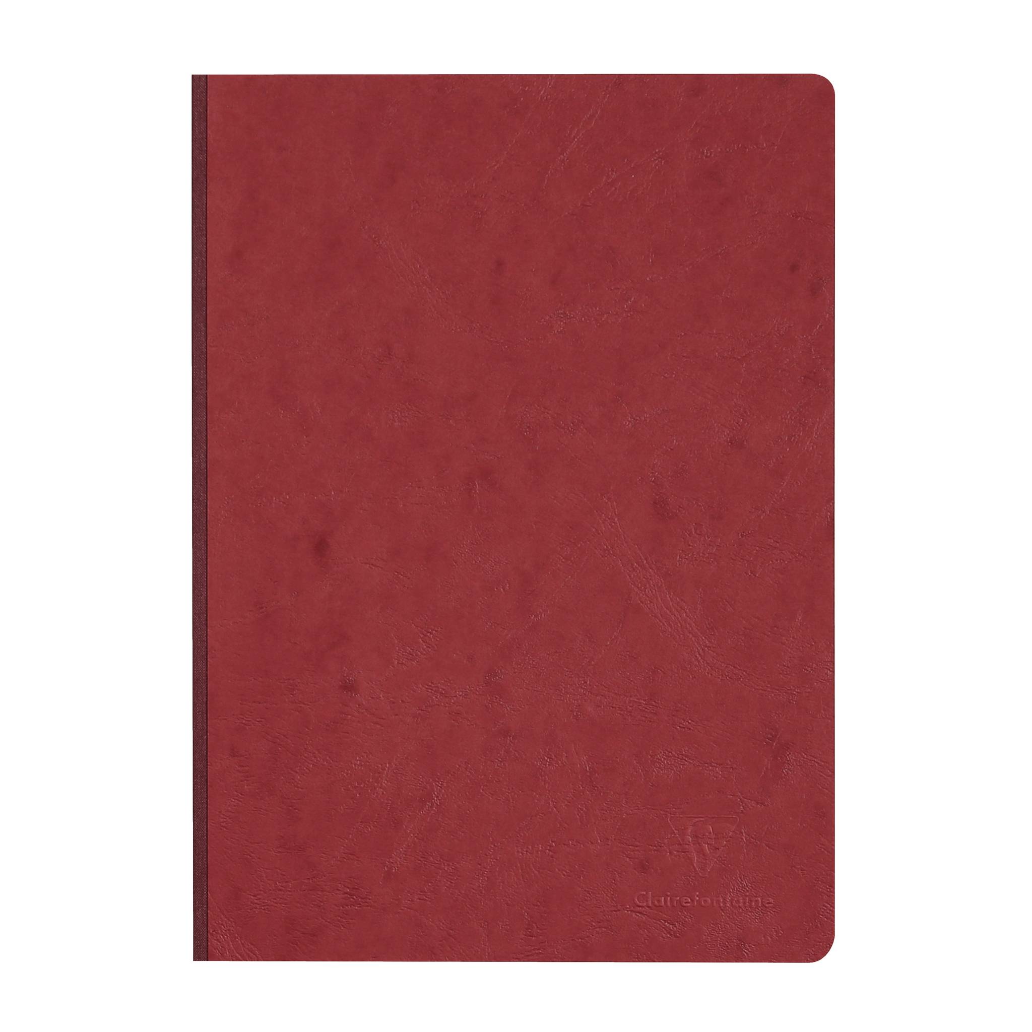 Rotes Hardcover-Notizbuch oder Tagebuch mit strukturiertem, schlicht gehaltenen Umschlag und abgerundeten Ecken auf weißem Hintergrund.