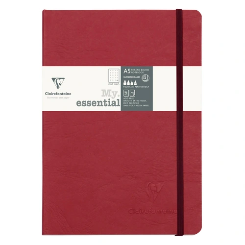 Clairefontaine 5x Notizbuch Age Bag My.Essential A5 96 Blatt Rot 793432C Clairefontaine 5x Notizbuch Age Bag My.Essential A5 96 Blatt Rot 793432C