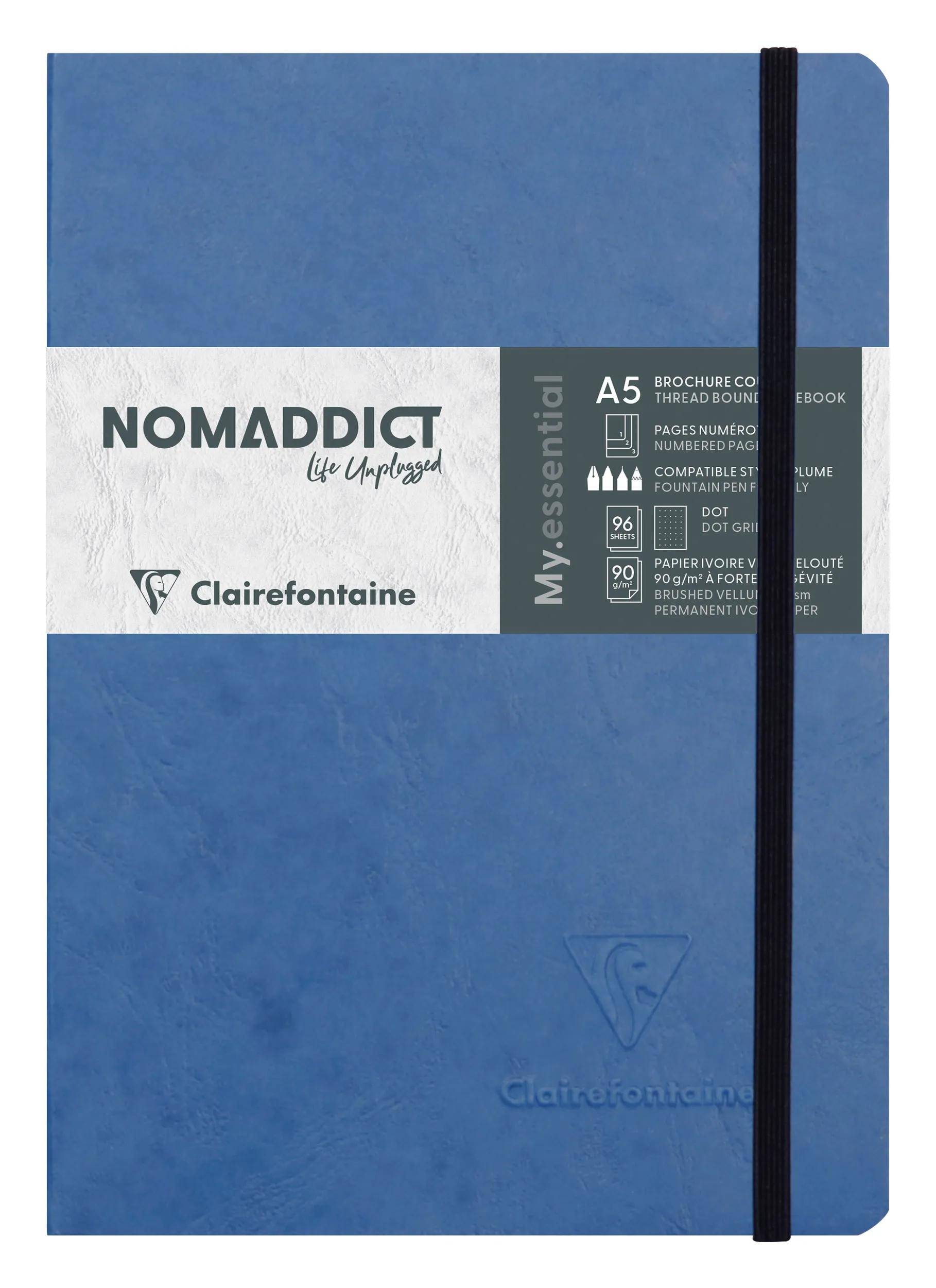 Clairefontaine 5x Notizbuch Age Bag My.Essential A5 96 Blatt Blau 793434C