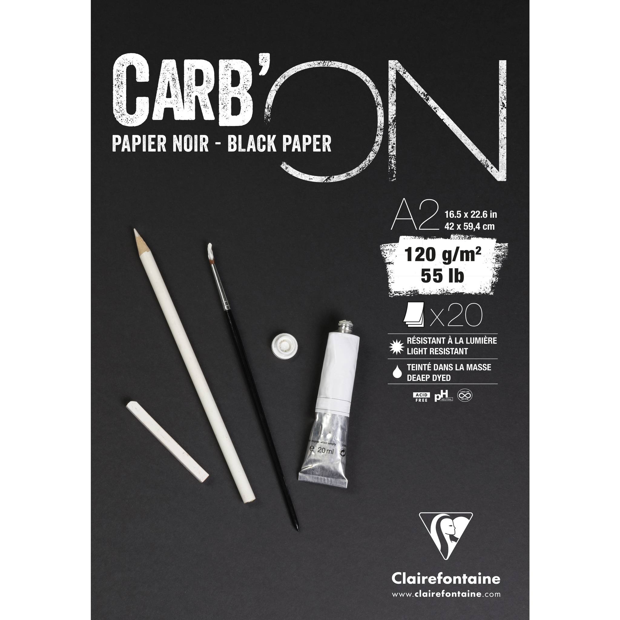 Schwarze Papierblockverpakung mit der Bezeichnung „Canson