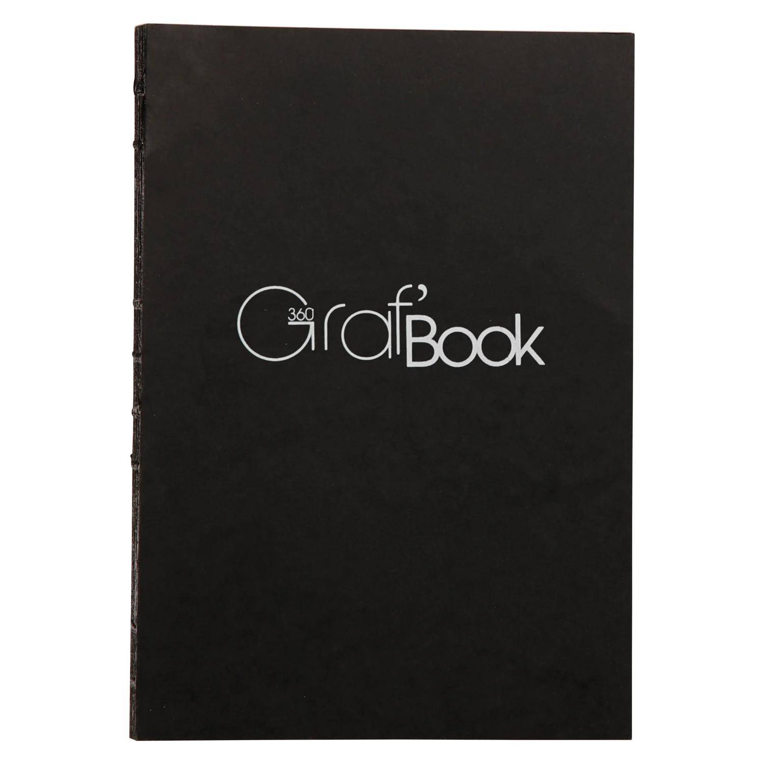 Clairefontaine 5x Skizzenbuch A4 100 Blatt offene Fadenheftung Schwarz 975802C