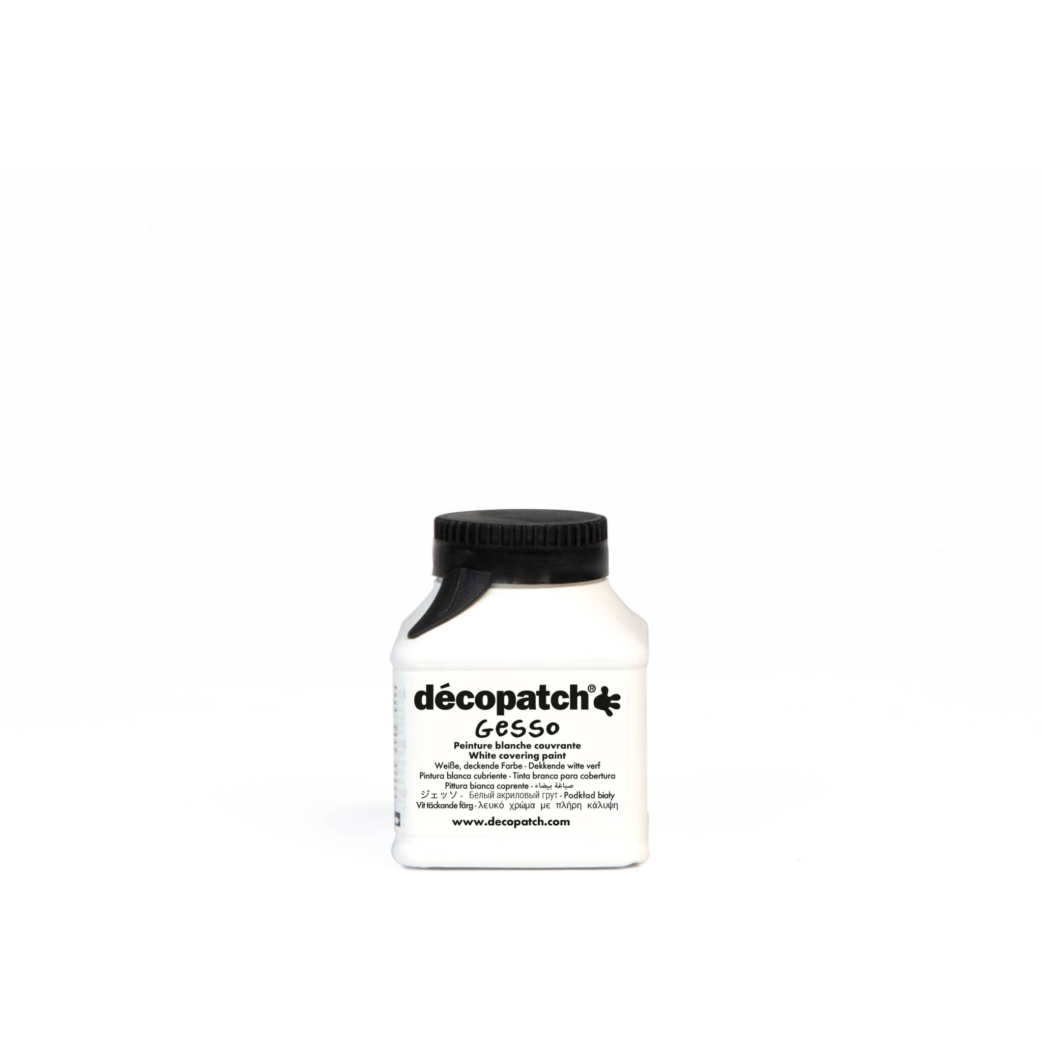 Décopatch 60x Gesso 70g , weiße Acrylfarbe, FR/EN/DE/NL/IT/SE/AR - Weiß GE70AO