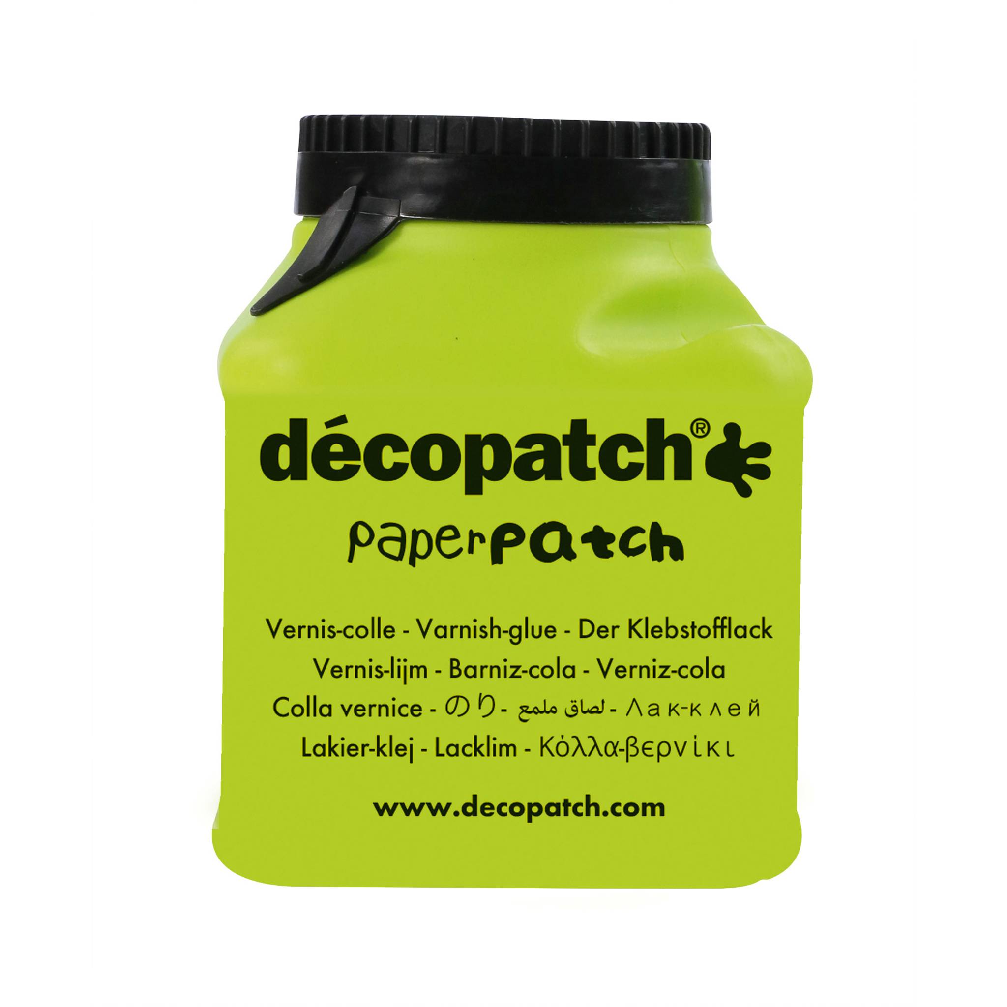 Décopatch 24x Klebstofflack PaperPatch 180ml mehrsprachig - Grün PP150AO