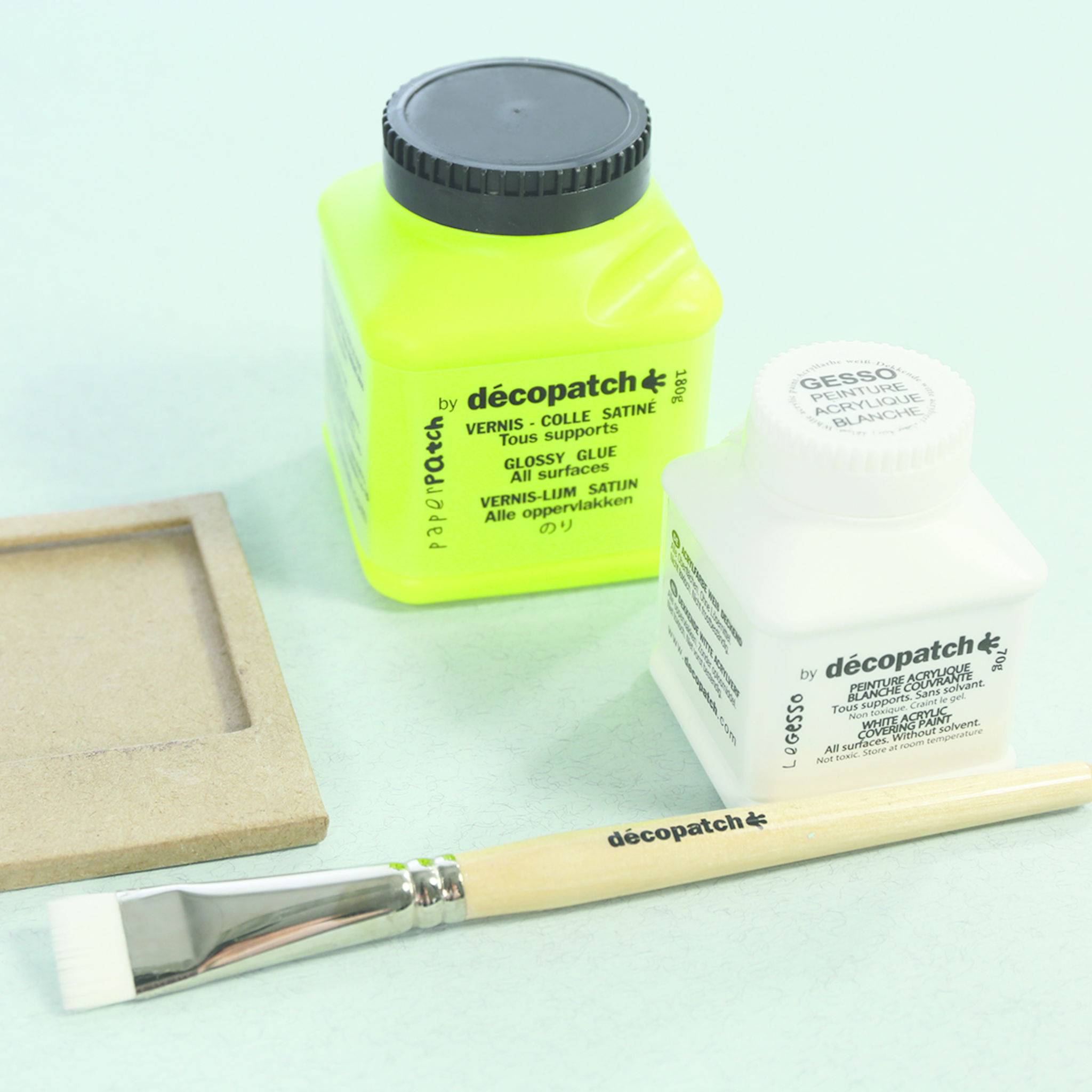 Décopatch 24x Klebstofflack PaperPatch 180ml mehrsprachig - Grün PP150AO