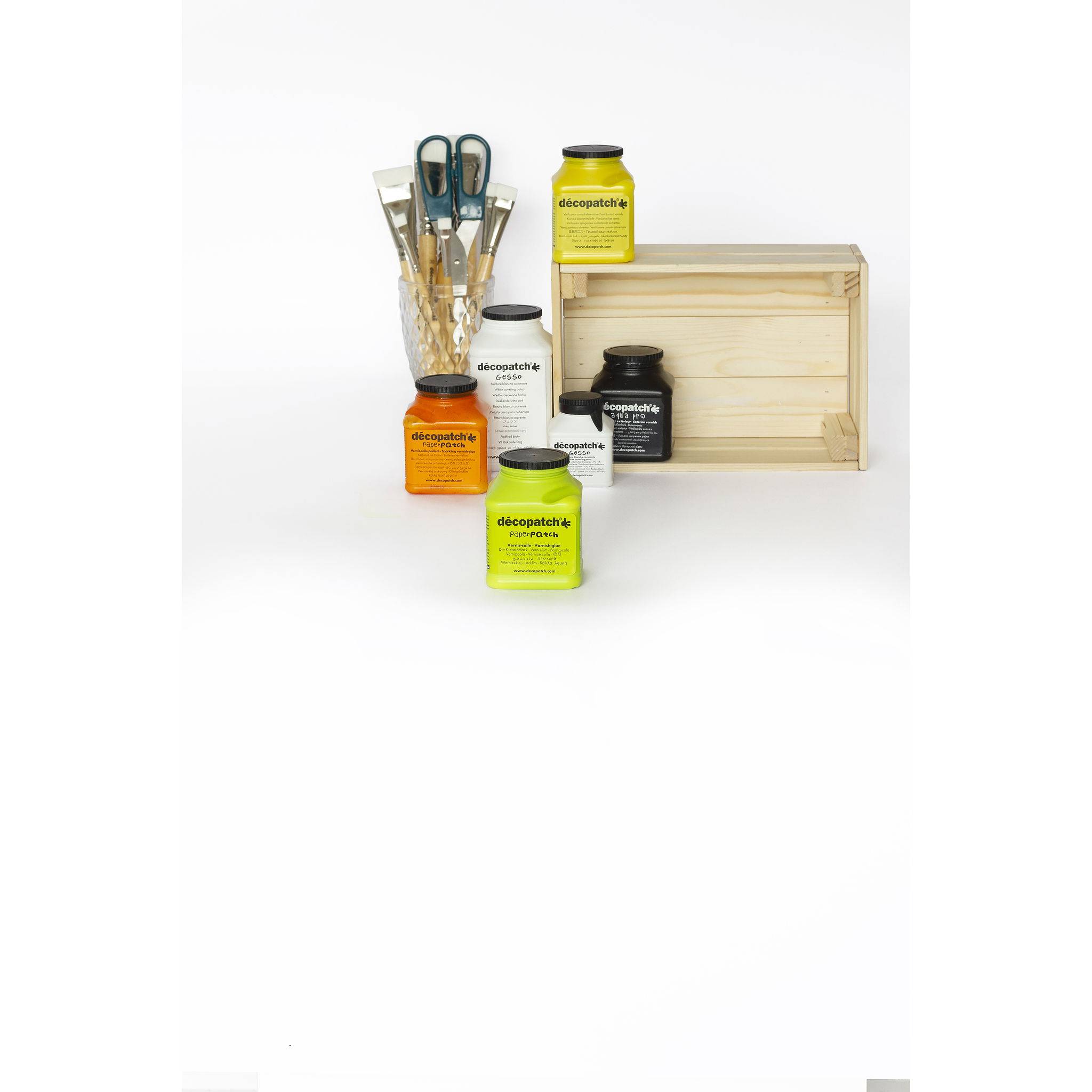 Décopatch 24x Klebstofflack PaperPatch 180ml mehrsprachig - Grün PP150AO