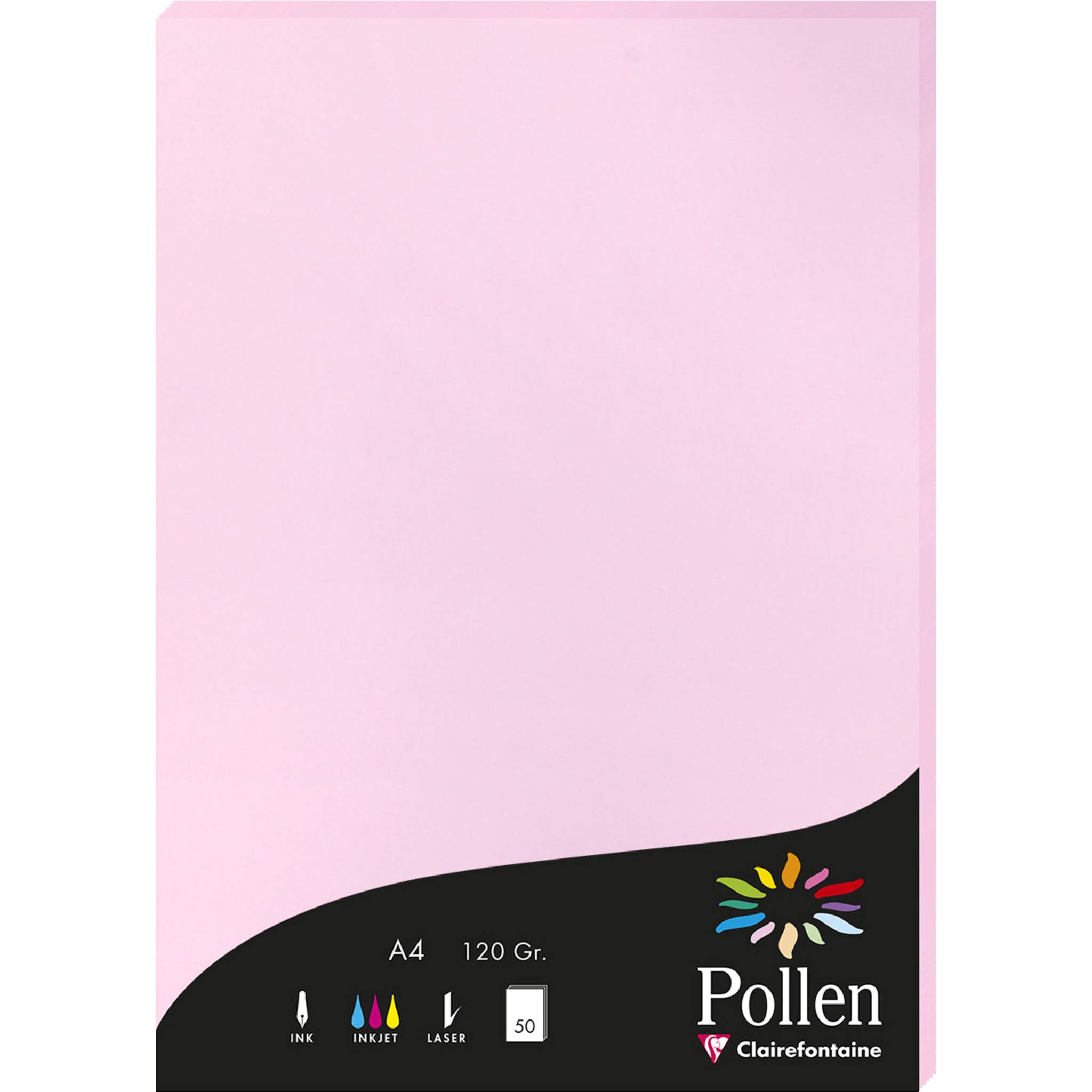 Pollen 10x Papier A4 Pollen 120g 50 Blatt - Bonbonrosa 4213C