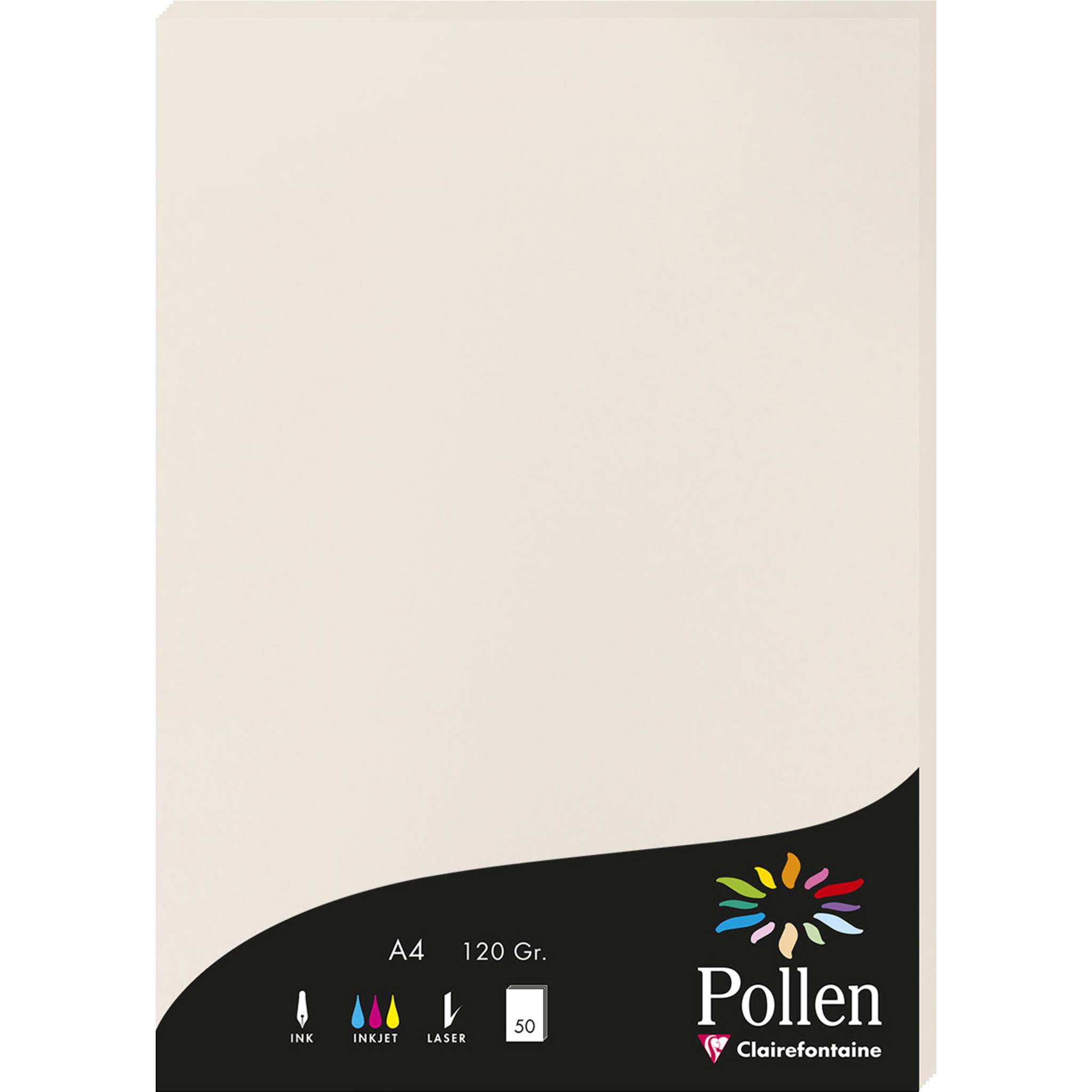 Pollen 10x Papier A4 Pollen 120g 50 Blatt - Perlgrau 4268C
