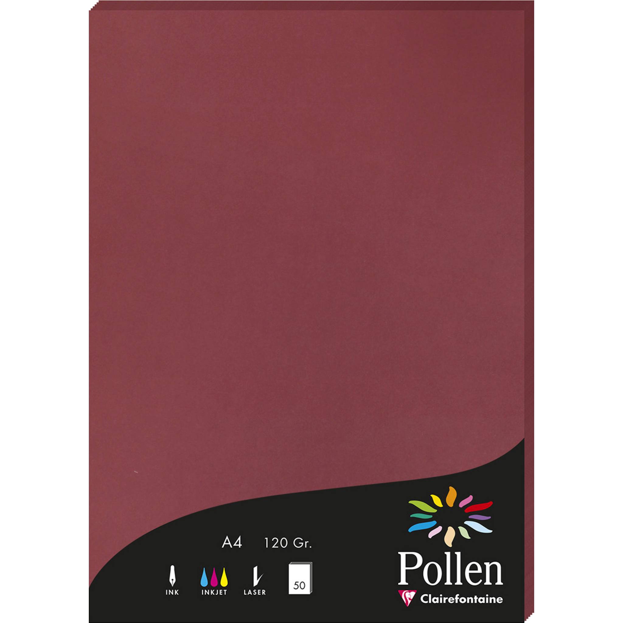 Pollen 10x Papier A4 Pollen 120g 50 Blatt - Bordeaux 4293C