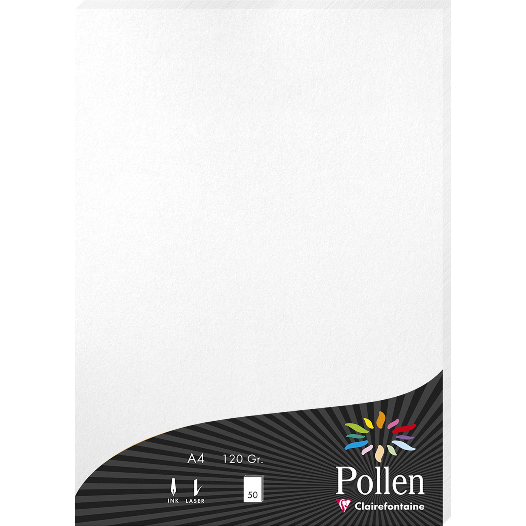 Pollen 10x Papier A4 Pollen 120g 50 Blatt - Perlmuttweiß 24302C