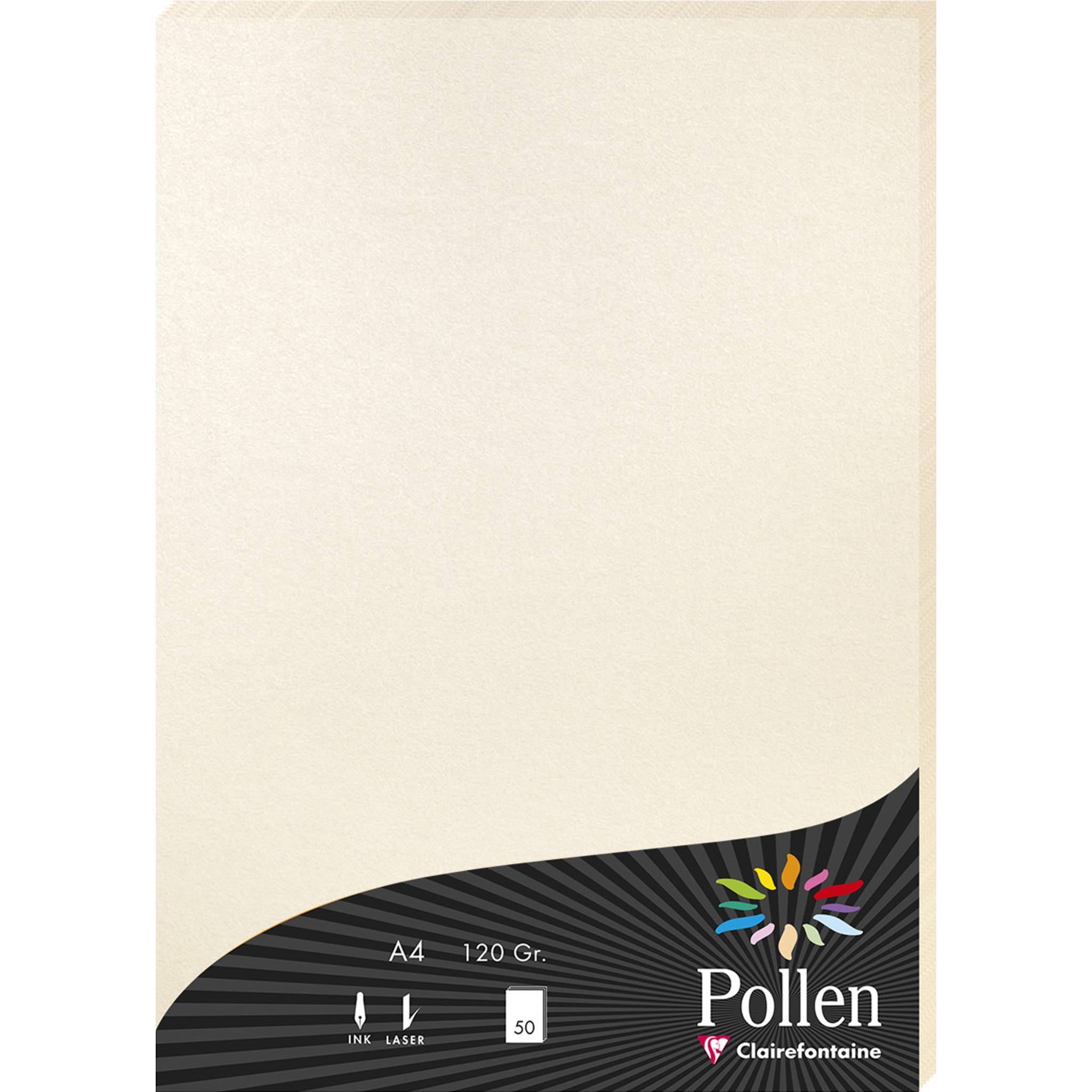 Pollen 10x Papier A4 Pollen 120g 50 Blatt - Elfenbeinperlmutt 24303C