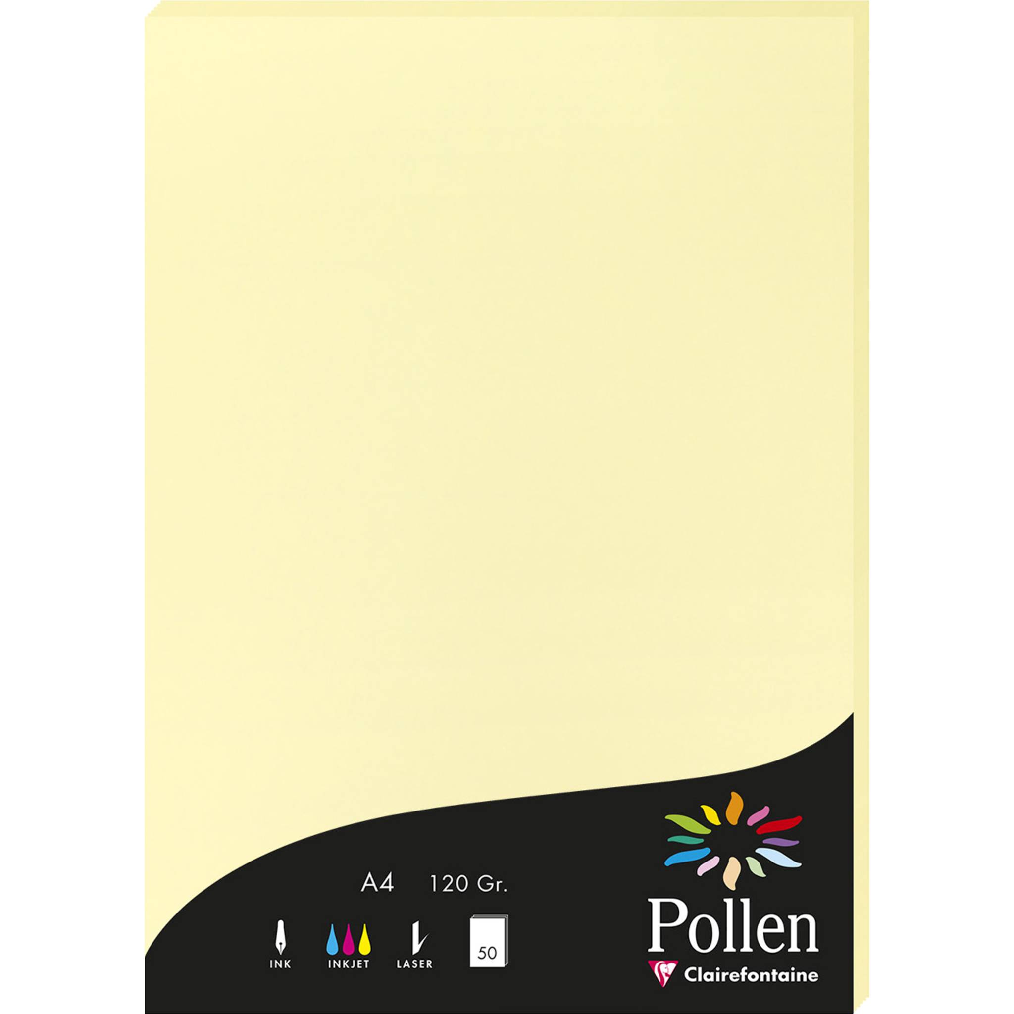 Pollen 10x Papier A4 Pollen 120g 50 Blatt - Kanariengelb 4207C