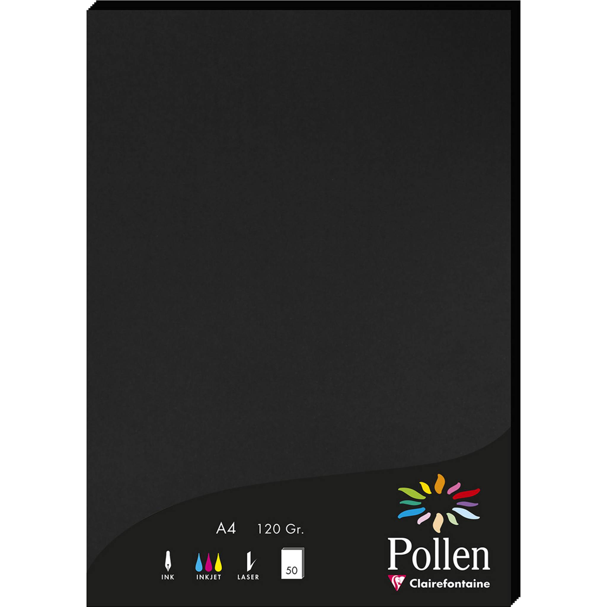 Pollen 10x Papier A4 Pollen 120g 50 Blatt - Schwarz 4298C
