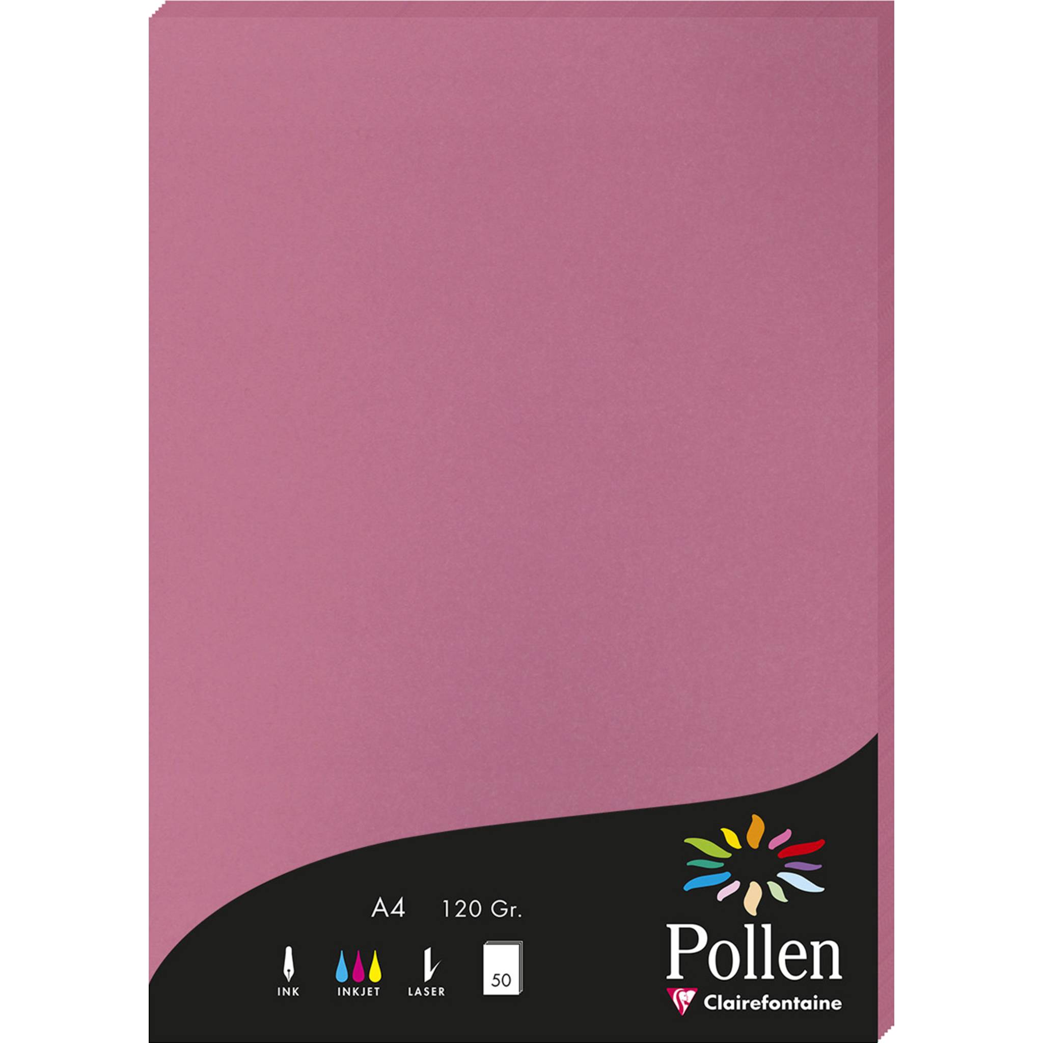 Pollen 10x Papier A4 Pollen 120g 50 Blatt - Hortensienrosa 44281C