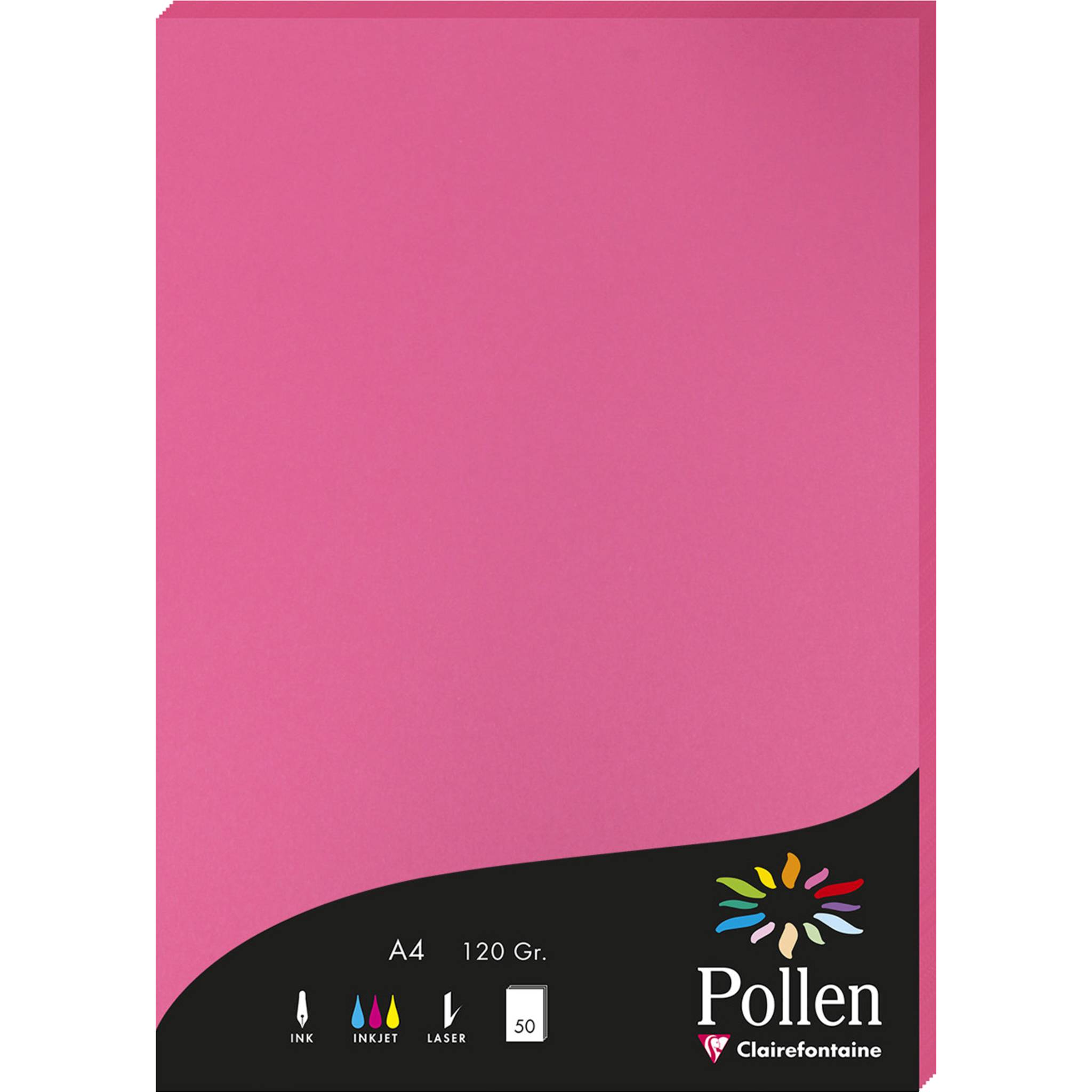 Pollen 10x Papier A4 Pollen 120g 50 Blatt - Fuchsienrosa 4221C