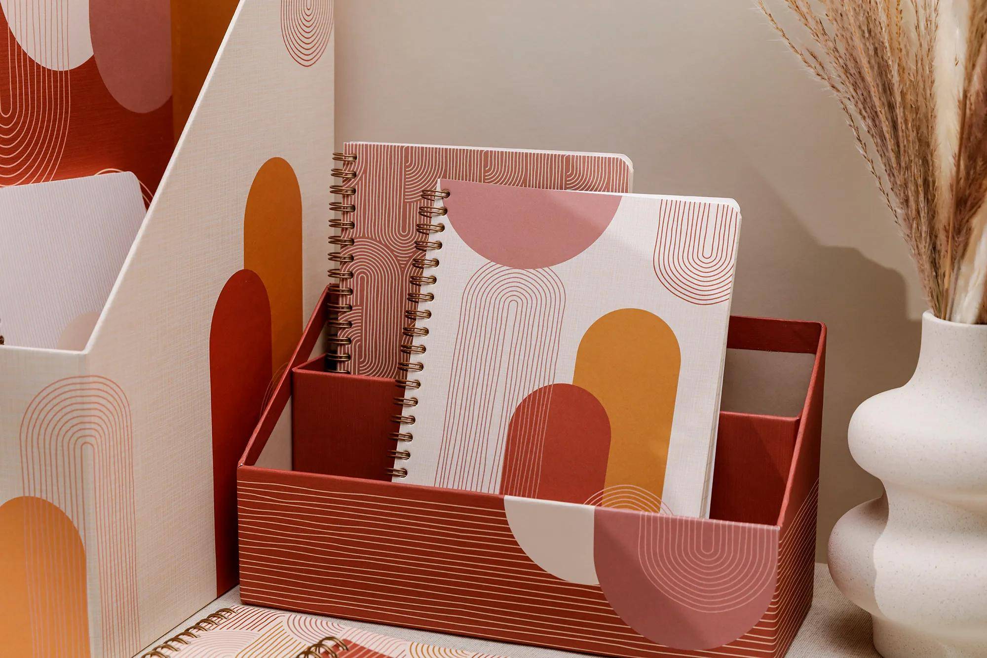Clairefontaine 4x Terracotta, Briefablage 25x10x14 cm 116077C