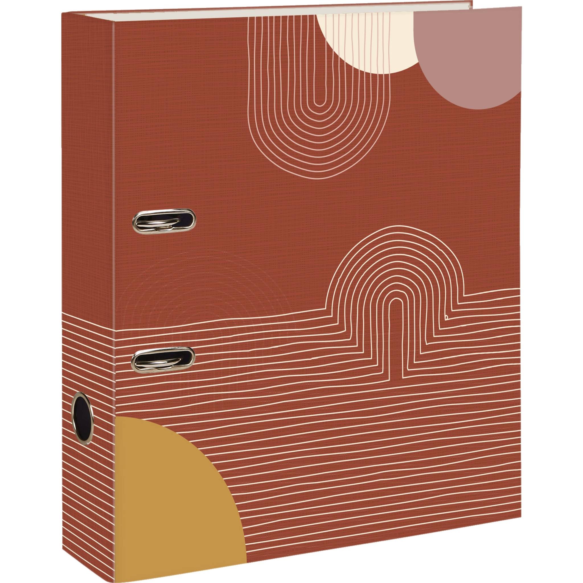 Clairefontaine 4x Terracotta, Ordner A4, Rückenbreite 7cm 116074C