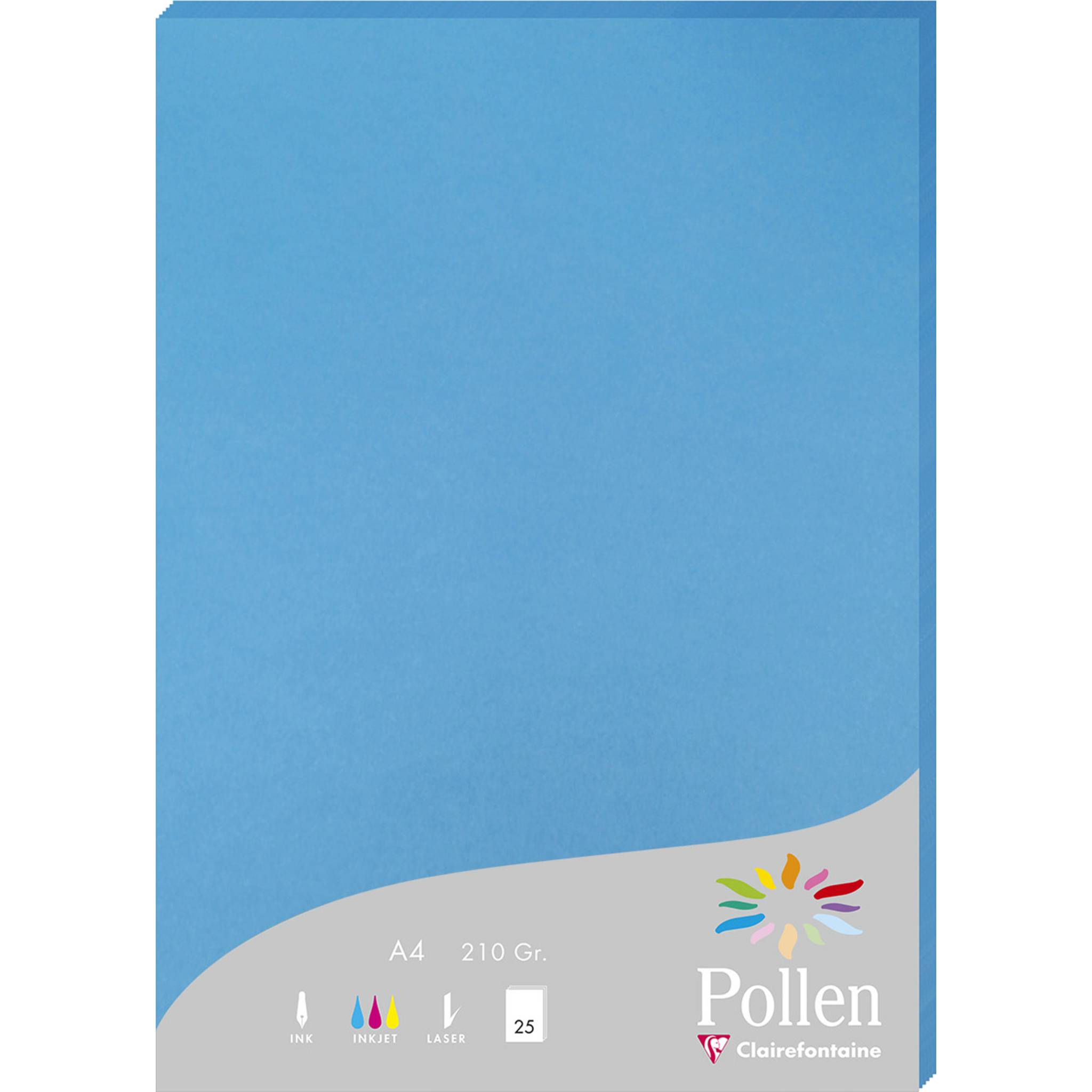 Pollen 10x Packung mit 25 Blatt Pollen A4 210x297 210g/m2 - Türkisblau 24211C