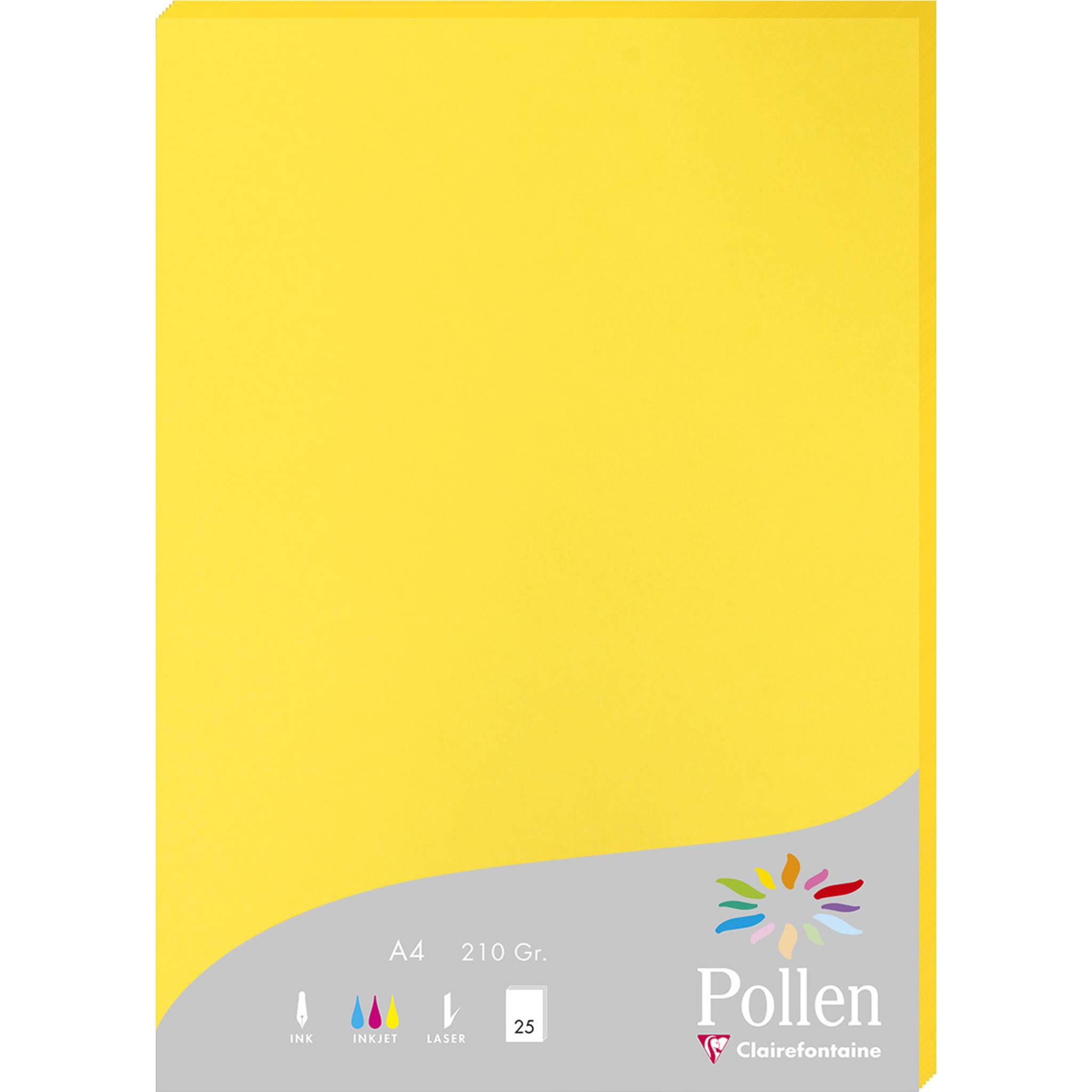 Pollen 10x Packung mit 25 Blatt Pollen A4 210x297 210g/m2 - Sonnengelb 24217C