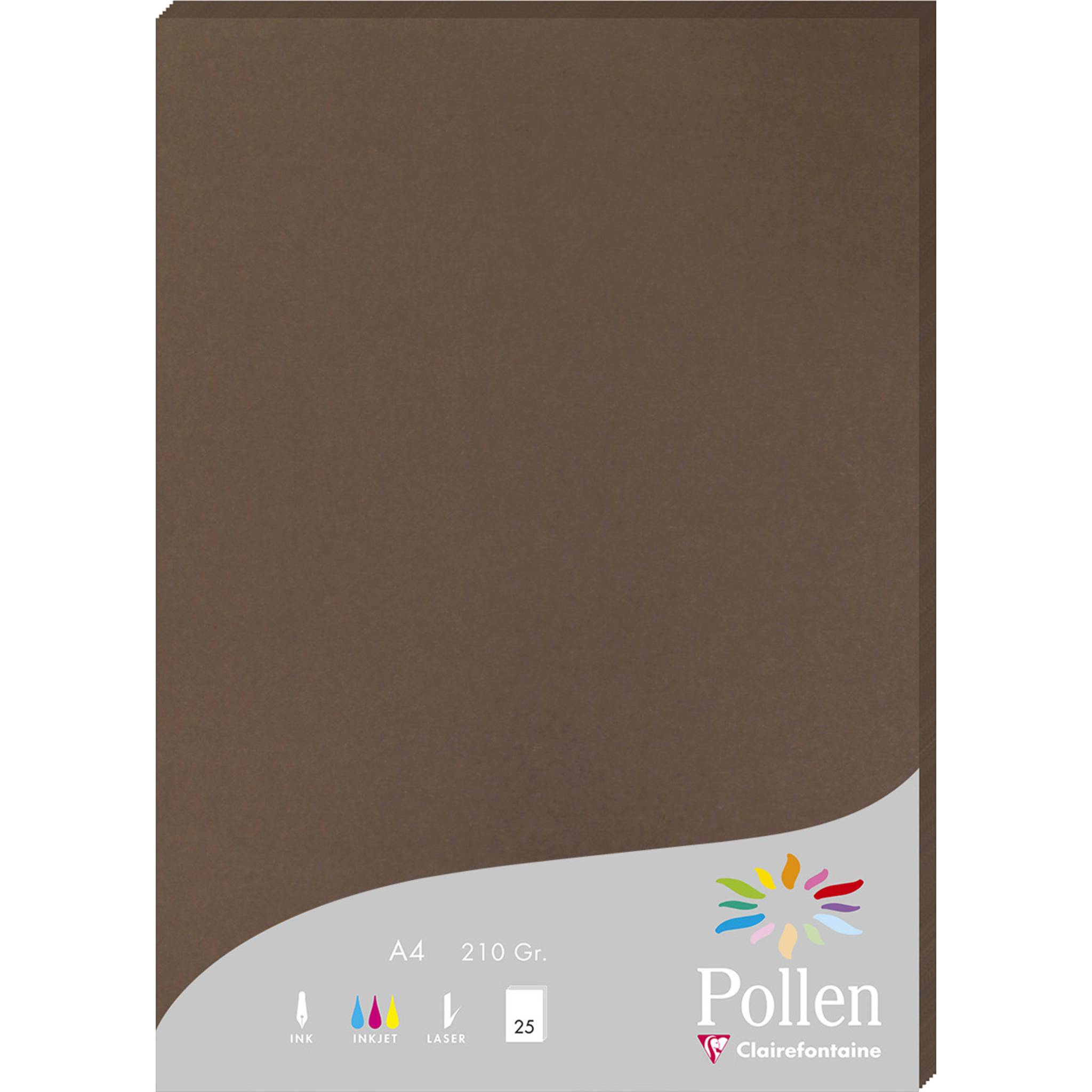 Pollen 10x Packung mit 25 Blatt Pollen A4 210x297 210g/m2 - Taupebraun 24292C