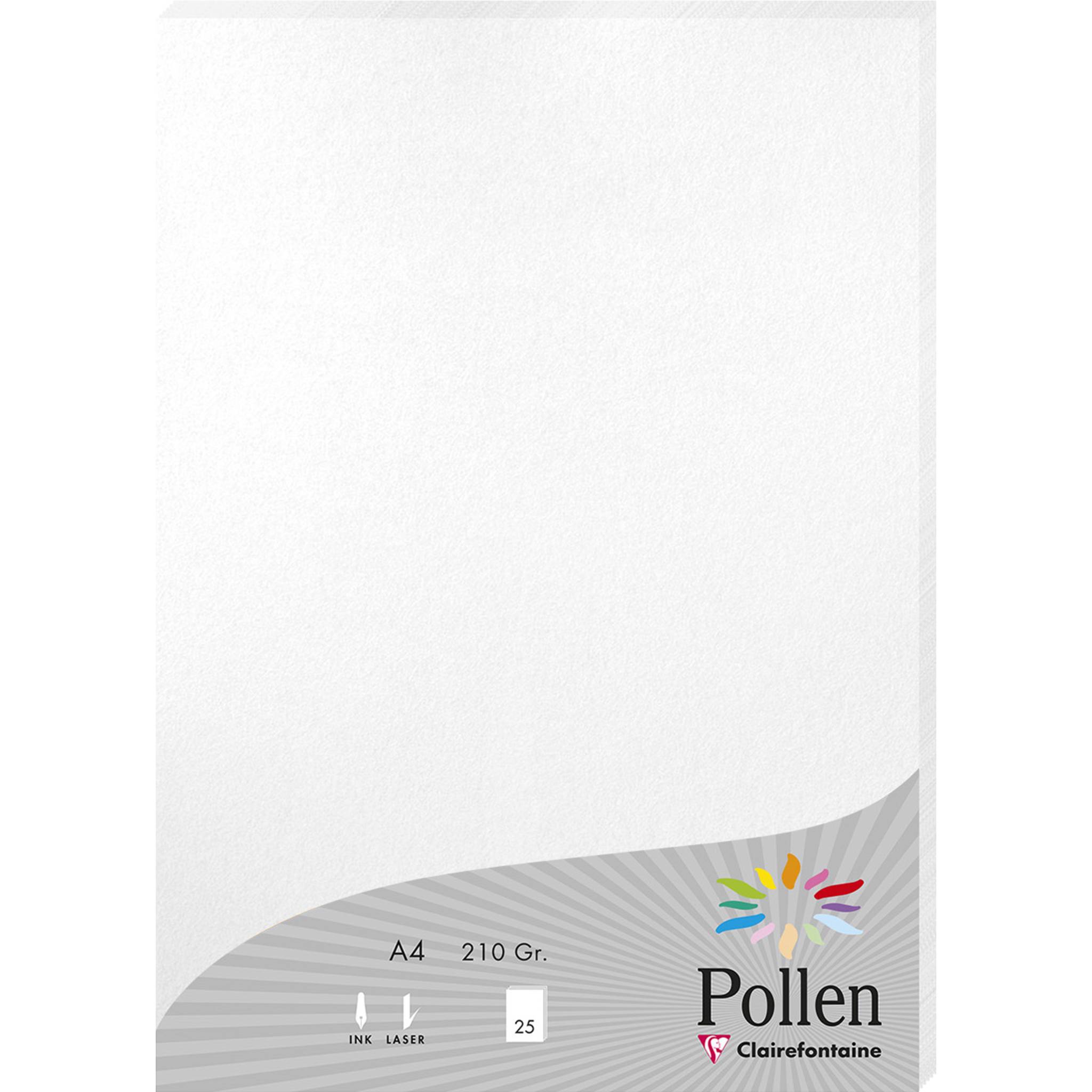 Pollen 10x Packung mit 25 Blatt Pollen A4 210x297 210g/m2 - Perlmuttweiß 24385C