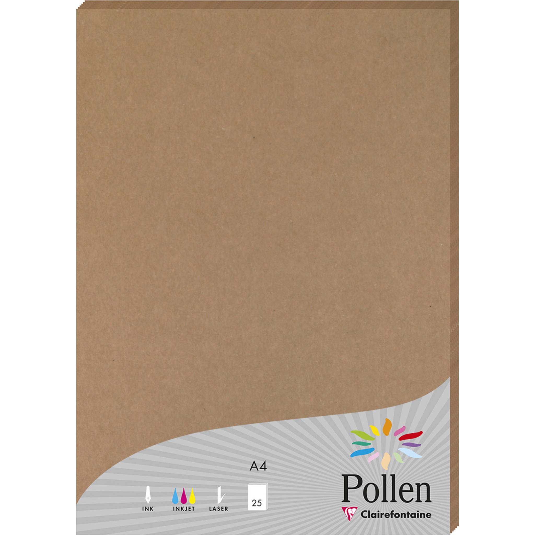 Pollen 10x Packung mit 25 Blatt Pollen A4 210x297 210g/m2 - Kartonbraun 29205C