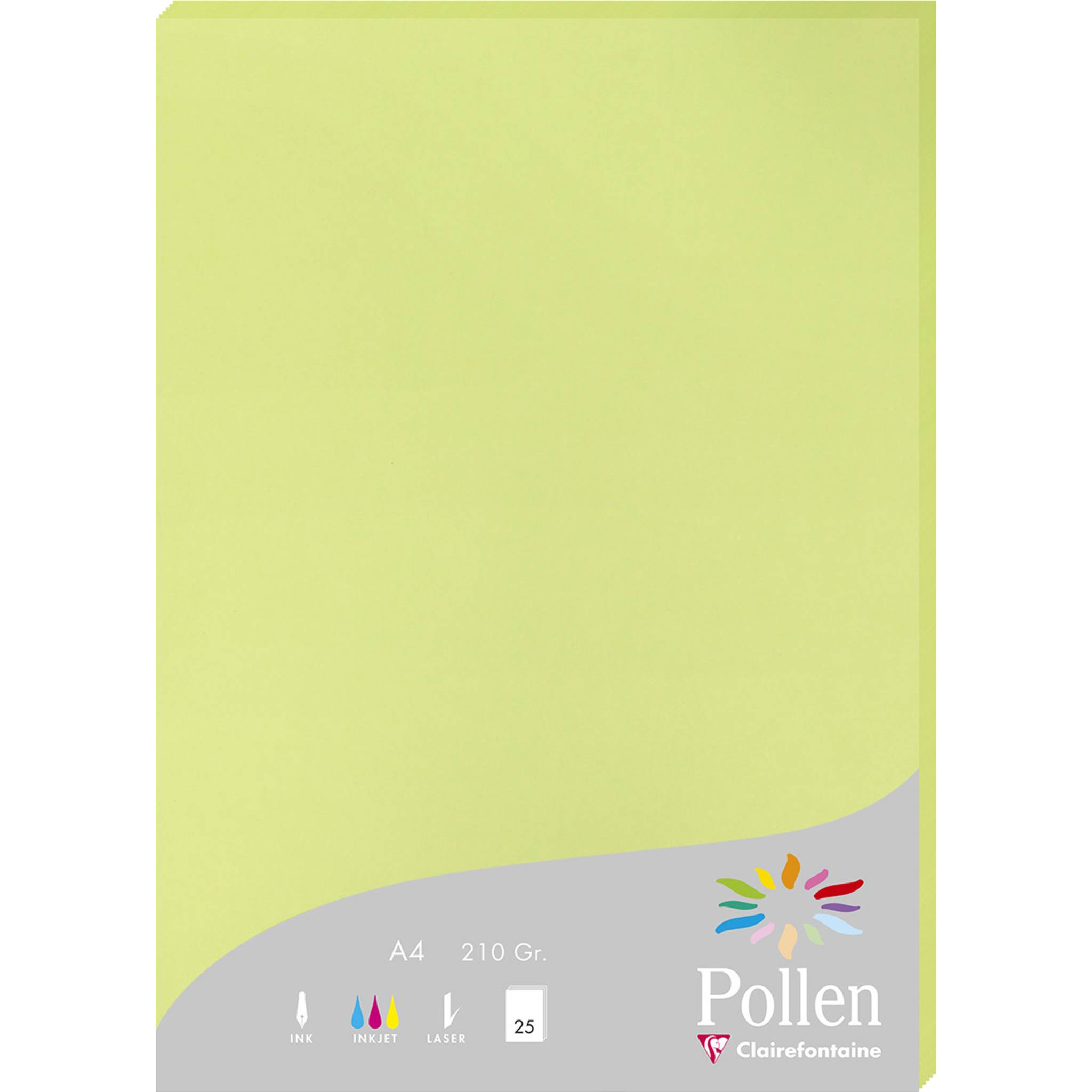 Pollen 10x Packung mit 25 Blatt Pollen A4 210x297 210g/m2 - Knospengrün 224205C
