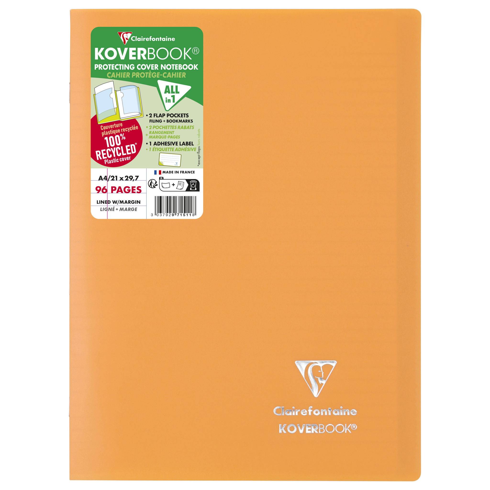 Clairefontaine 971511NRC 40x Koverb A4 CF blickd lin m R 48Bl sortiert