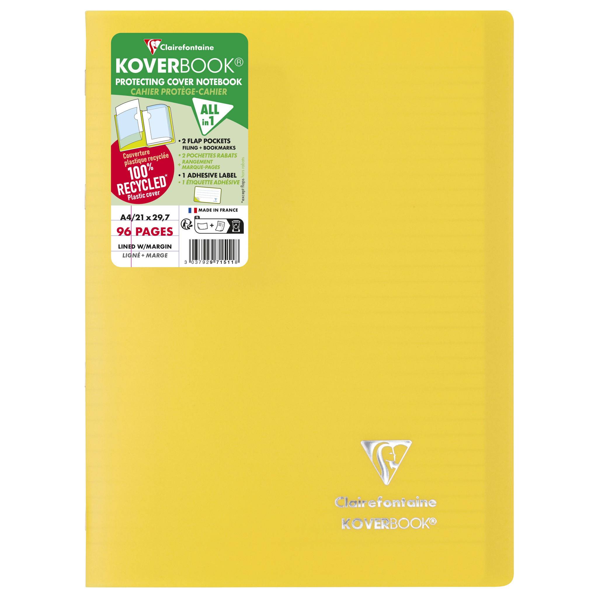 Clairefontaine 971511NRC 40x Koverb A4 CF blickd lin m R 48Bl sortiert