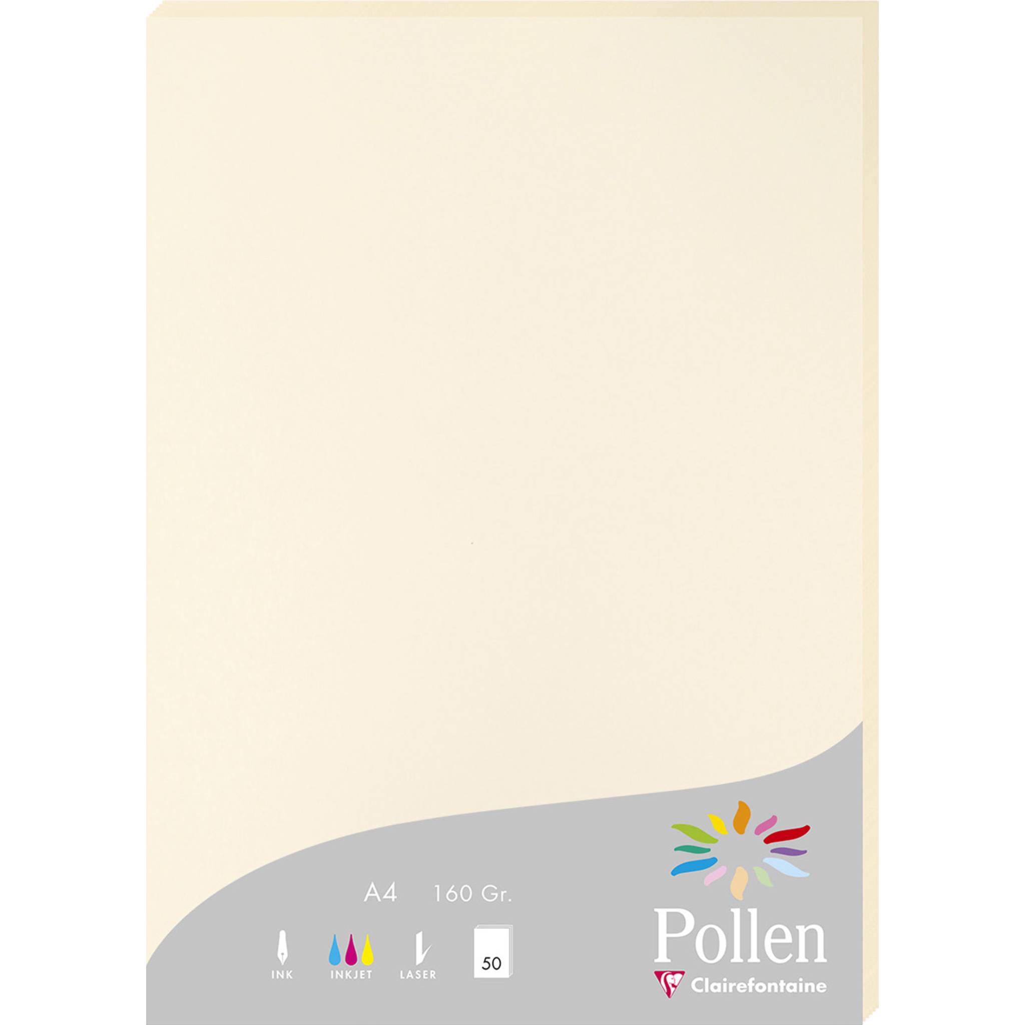 Pollen 10x Papier A4 Pollen 160g 50 Blatt - Elfenbein 14204C