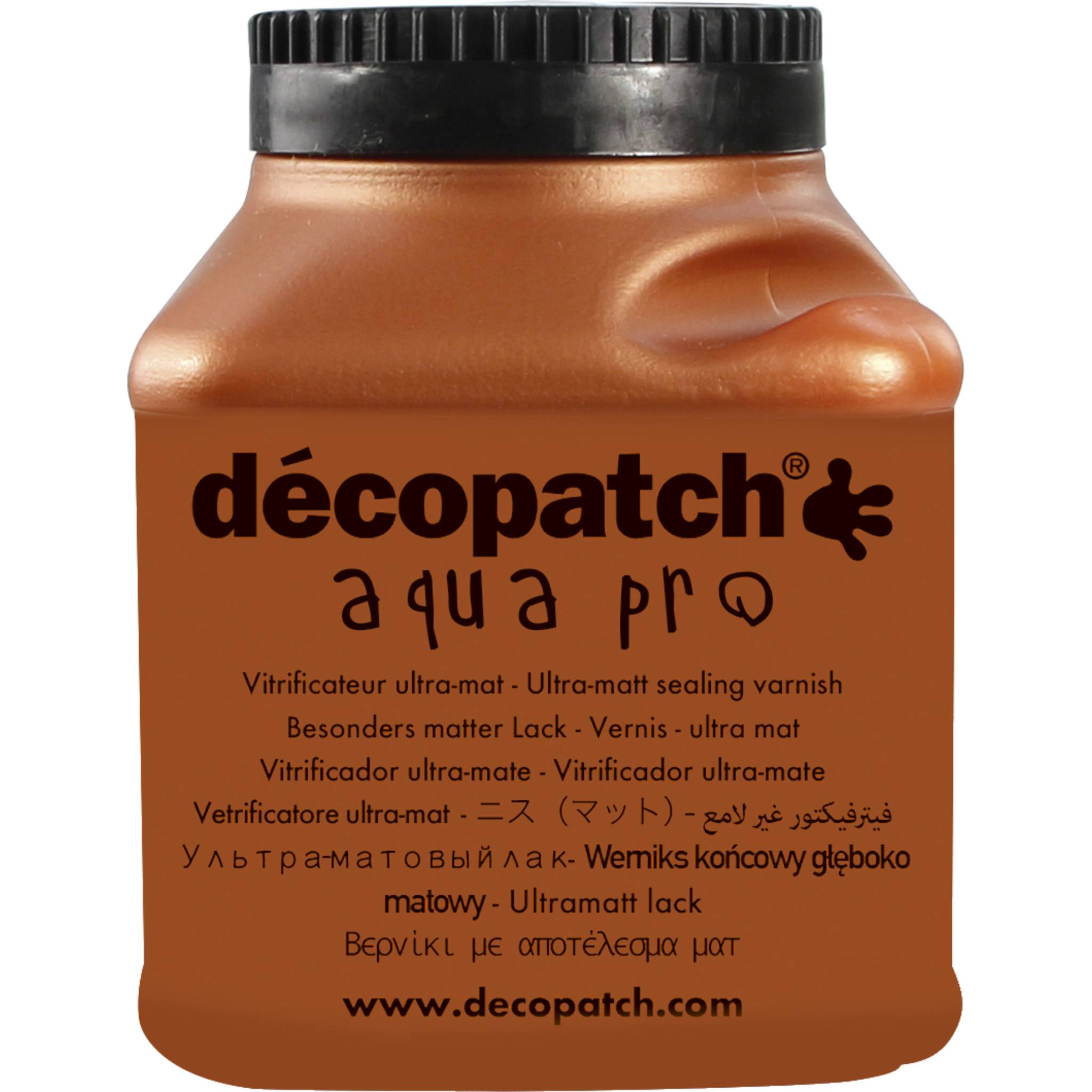 Décopatch 12x Aquapro, Klarlack ultra-matt, 180ml - Wassergrün VAUM180AO