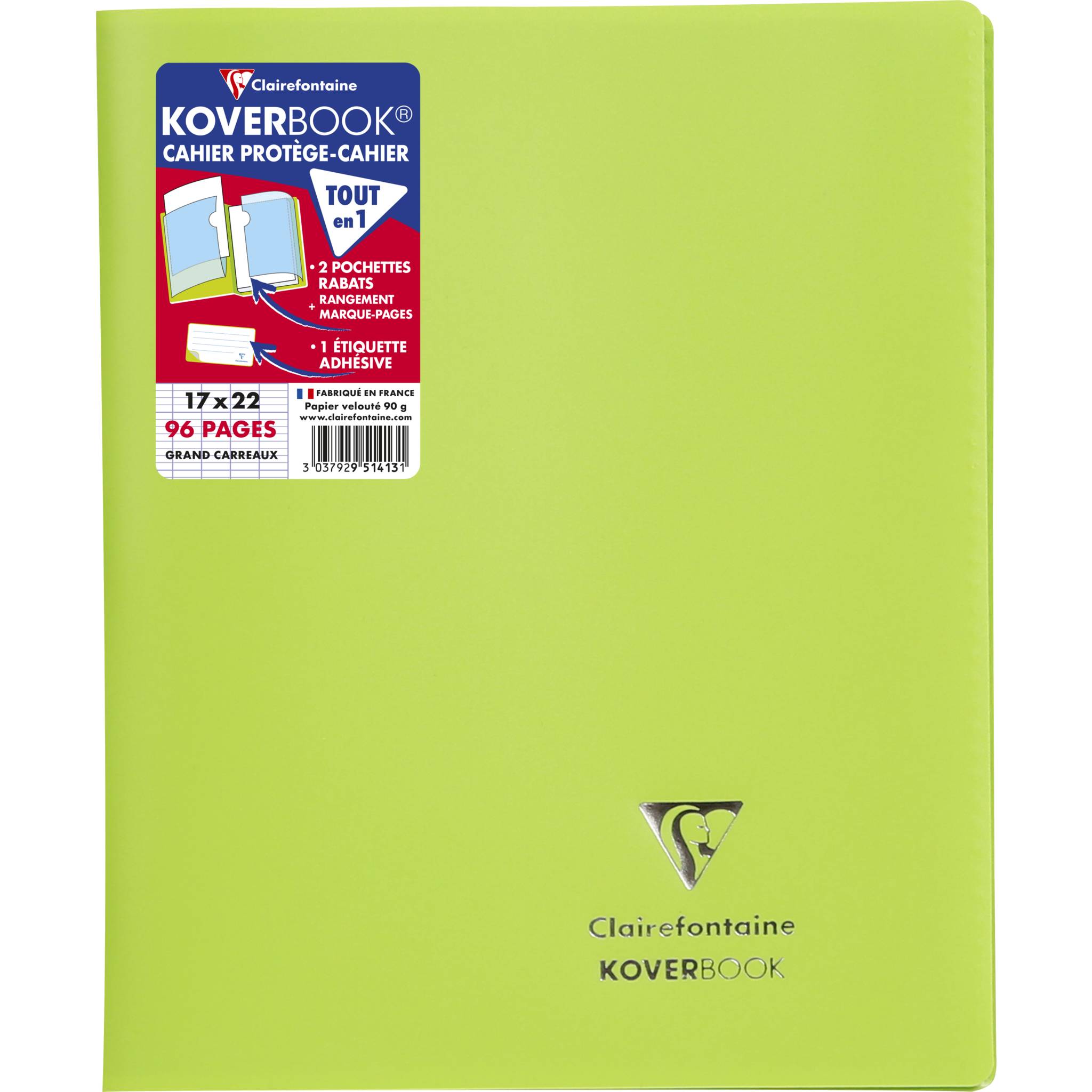 Clairefontaine 951413NRC 10x KB Heft Opak 17X22 48Bl FR-Lin grün