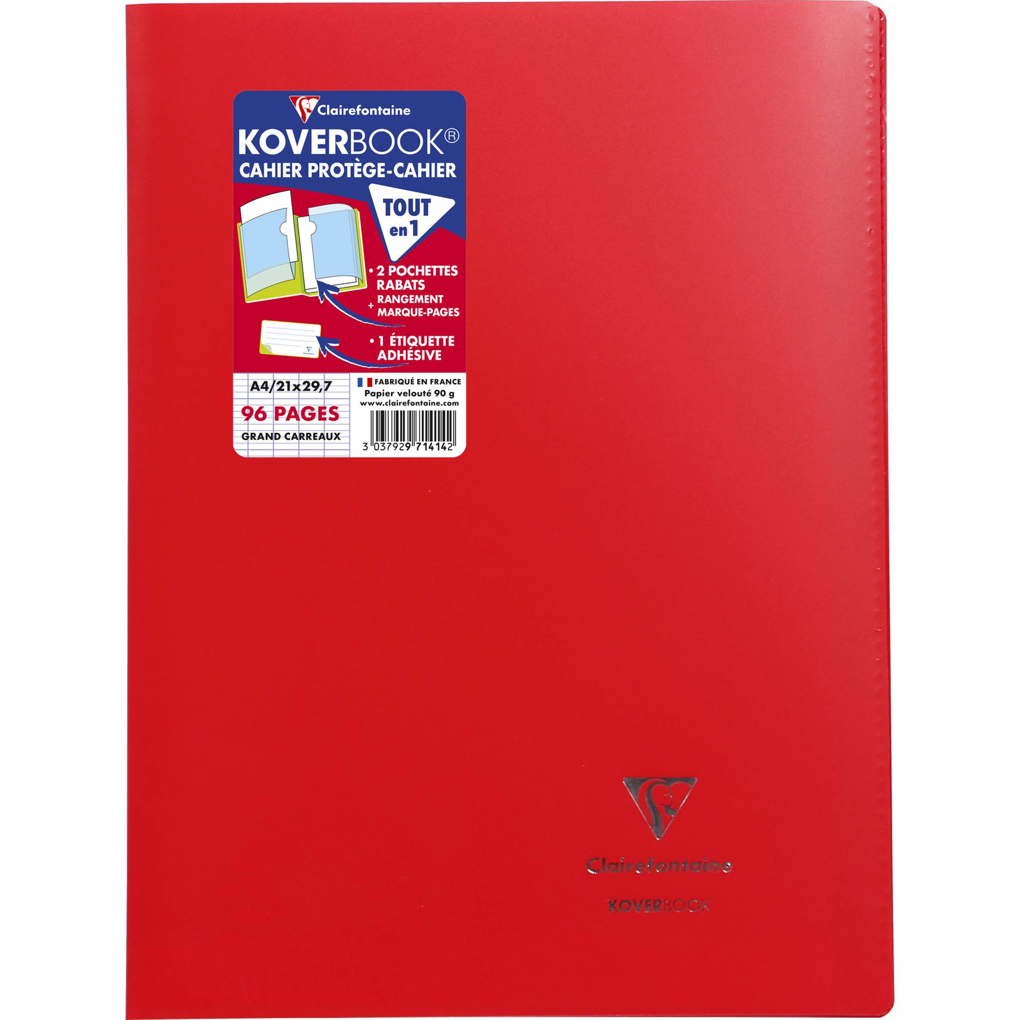 Clairefontaine 971414NRC 10x KB Heft Opak A4 48Bl FR-Lin rot